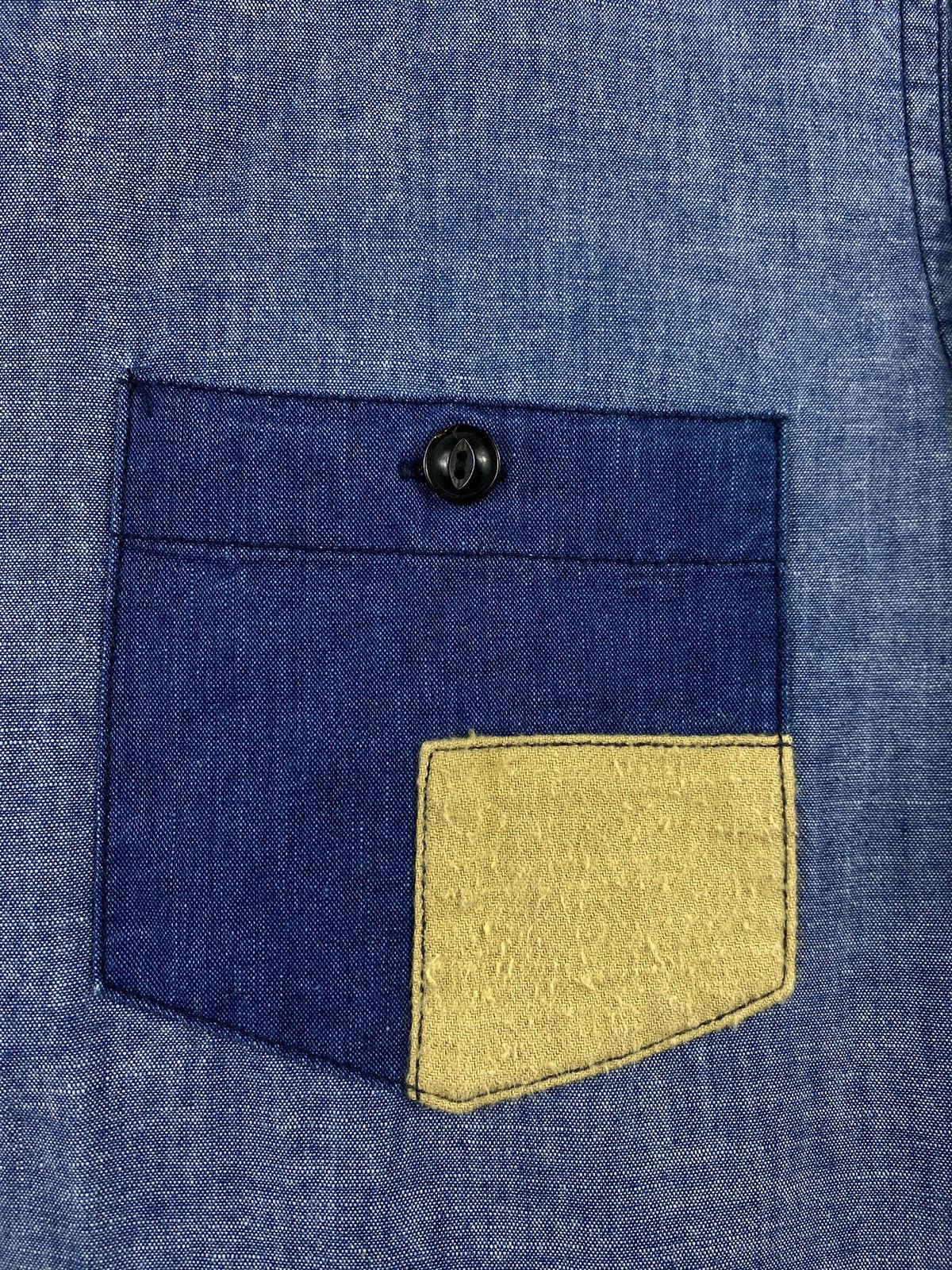 FDMTL Fdmtl blue shirt patch work Japanese Tokyo Japan streetwear Size US L / EU 52-54 / 3 - 4 Thumbnail