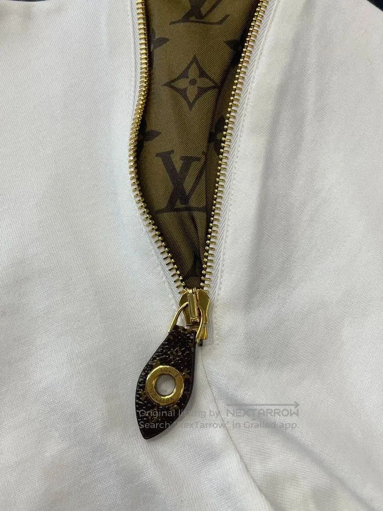 Louis Vuitton Louis Vuitton White Monogram Zip Short Sleeve T. Size US M / EU 48-50 / 2 - 2 Thumbnail