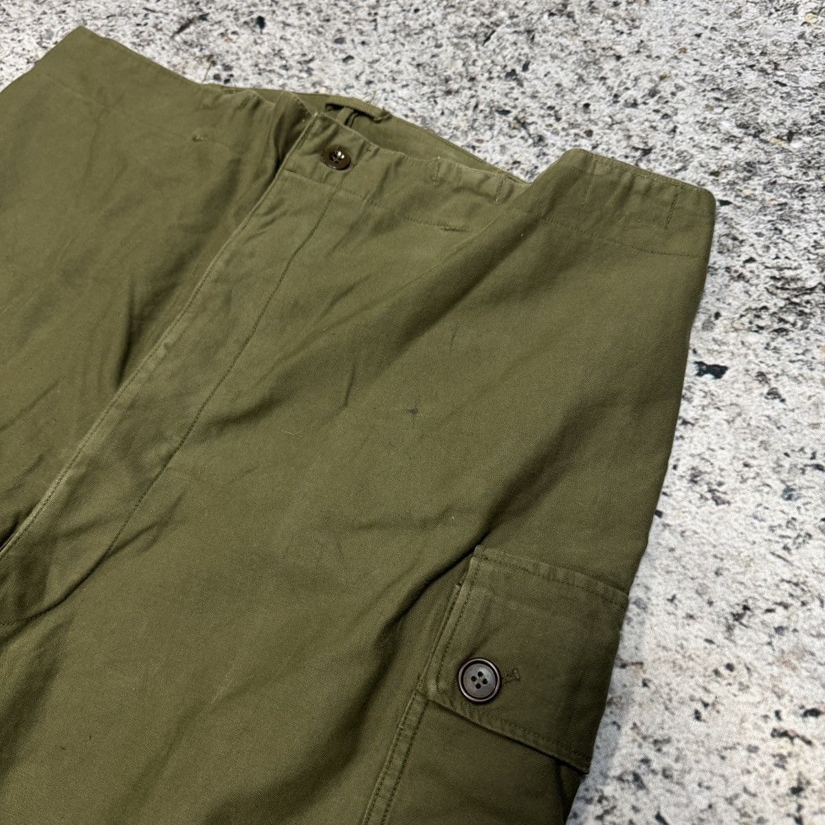 Vintage 60s Dutch Army Heavyweight Wide Leg Canvas Cargo Pants Size US 40 / EU 56 - 12 Thumbnail