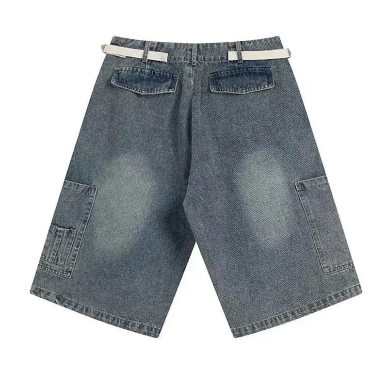 Japanese Brand Wide Leg Baggy Y2K Drawstring Cargo Jorts Size US 32 / EU 48 - 4 Thumbnail