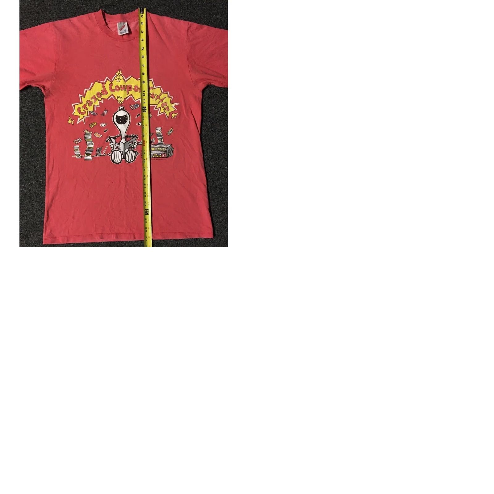 Peanuts VINTAGE Snoopy Shopper Shirt Mens M Pink 90s Peanuts Funny Grunge Cartoons T-Shirt Size US M / EU 48-50 / 2 - 9 Thumbnail