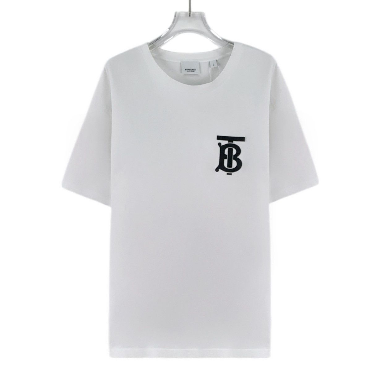 Burberry Burberry White TB Logo Cotton Crew Neck T-Shirt K26WX Size US S / EU 44-46 / 1 - 1 Thumbnail