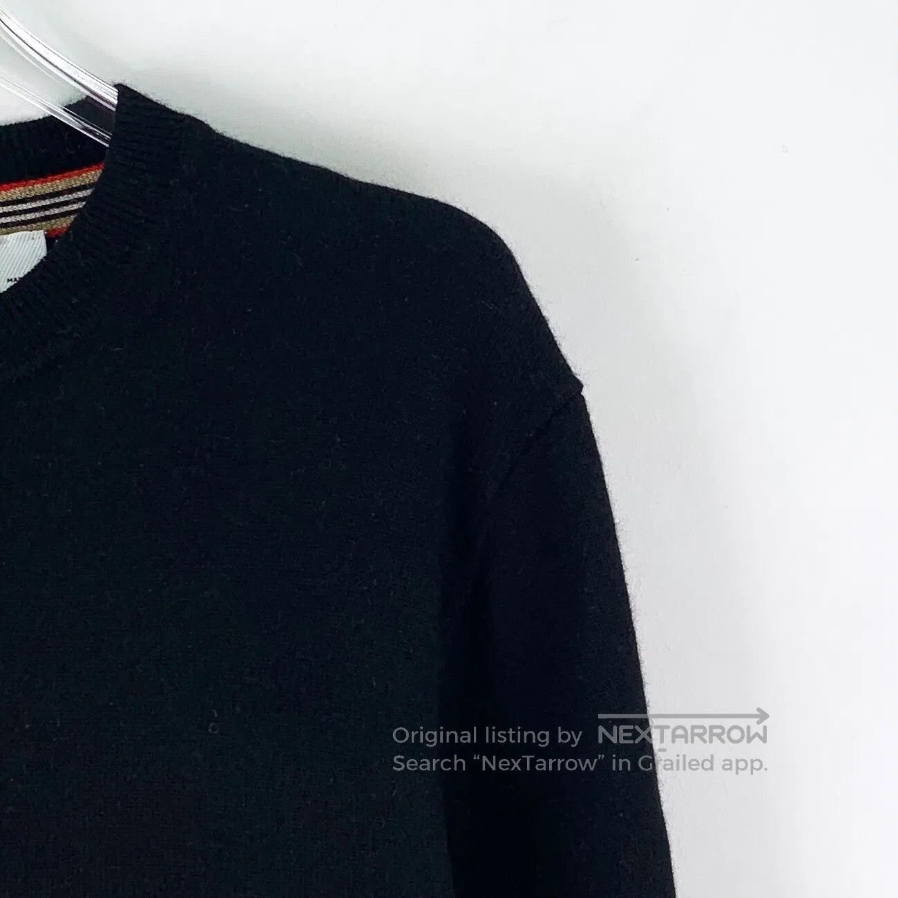 Burberry Burberry Black Striped Wool Round Neck Long Sleeve Knit| Size US M / EU 48-50 / 2 - 3 Thumbnail