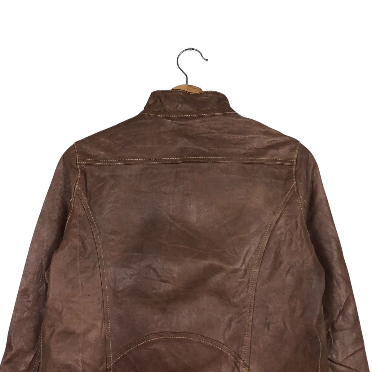 Japanese Brand 📌Vintage Leather Jacket Cropped Belle Maison Issey Miyake Size US M / EU 48-50 / 2 - 10 Thumbnail