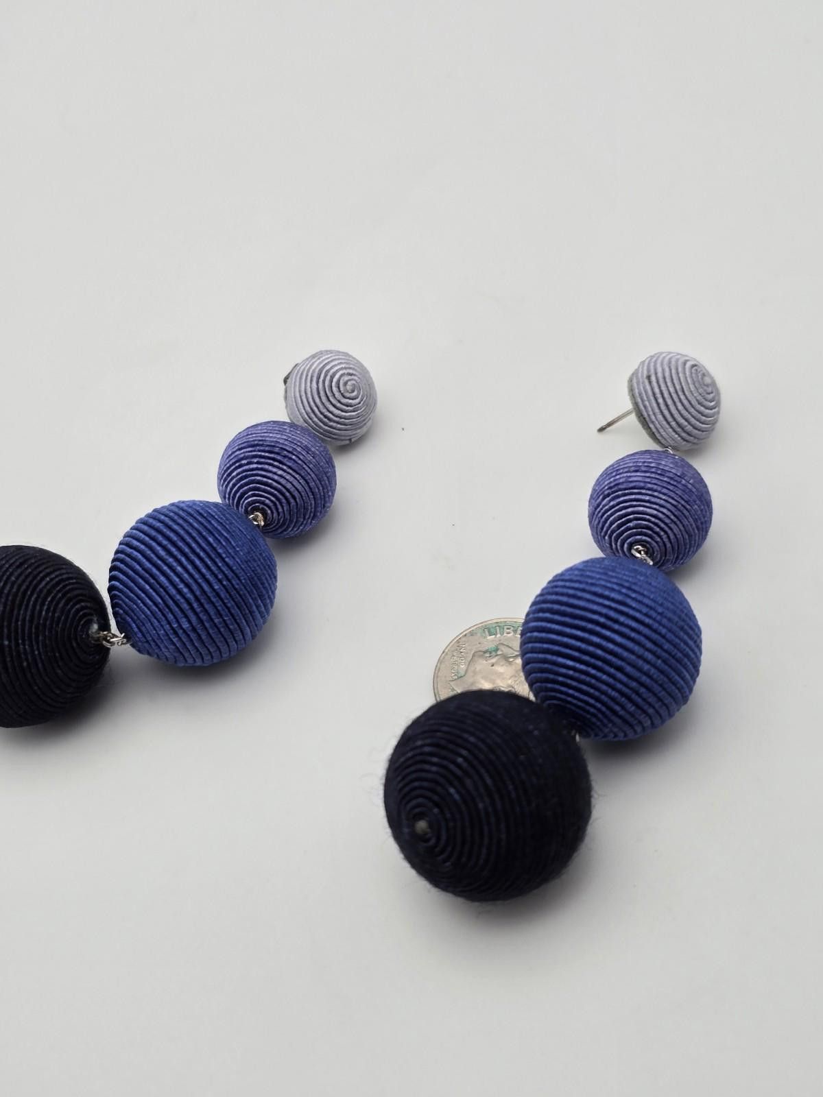 Other Unsigned Rebecca de Ravenel Style Ombre Ball Drop Earrings Size ONE SIZE - 3 Thumbnail