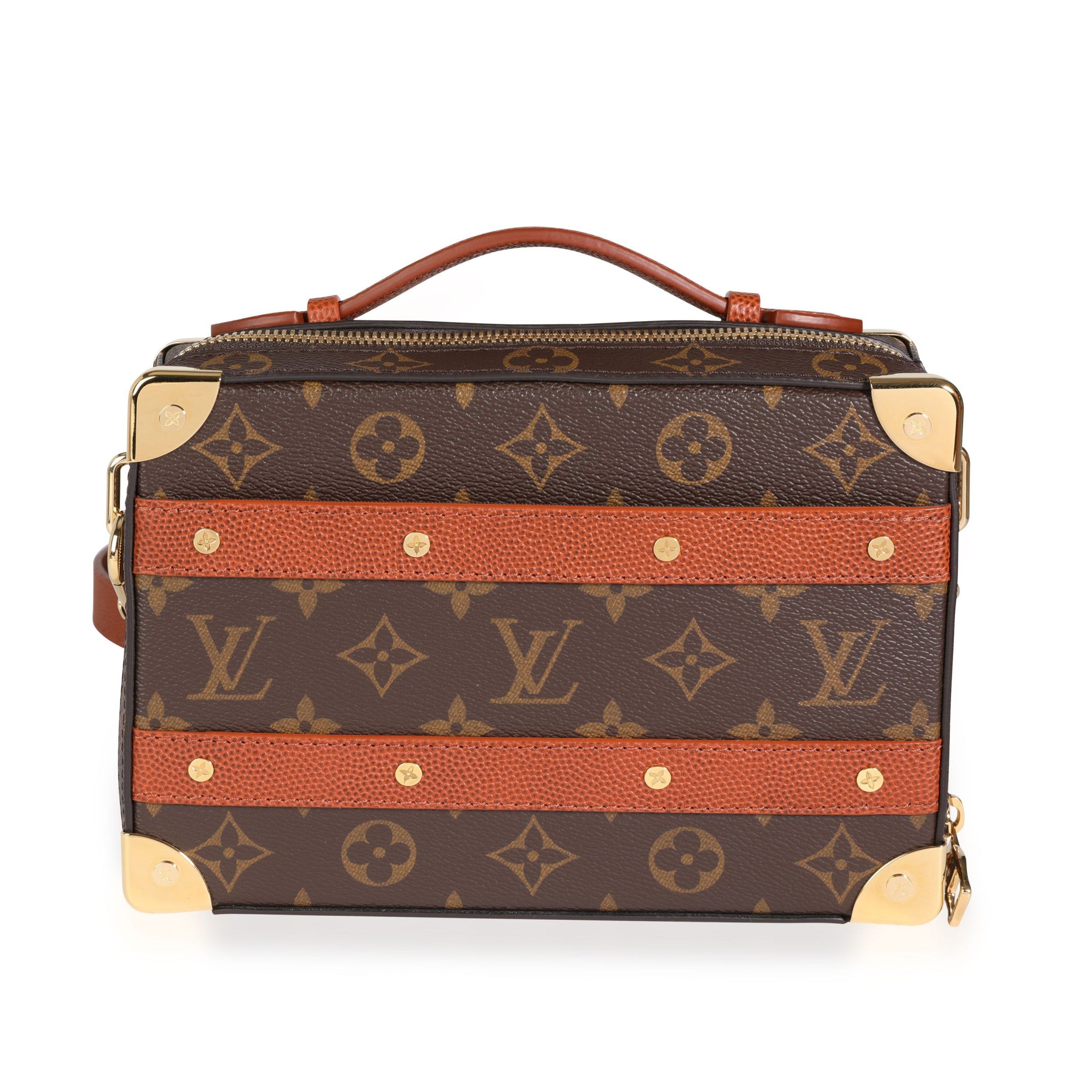 image of Louis Vuitton Limited Edition Lv X Nba Monogram Canvas Handle Trunk in Brown, Women's