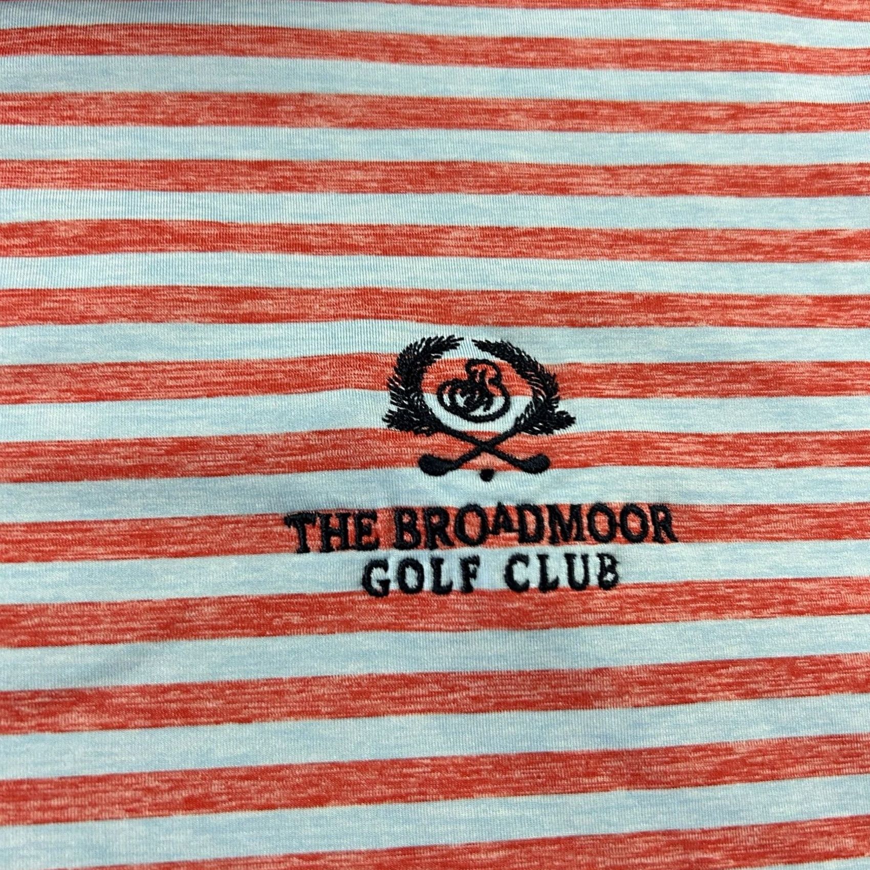 Footjoy FootJoy Broadmoor Striped Short Sleeve Golf Polo Shirt Men's XL Red Blue Shirt Mens XL Red Blue Striped Golf Polo FootJoy Size US XL / EU 56 / 4 - 3 Thumbnail
