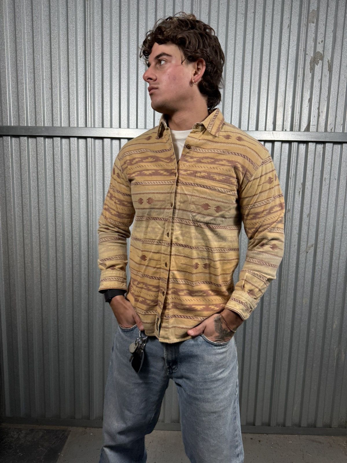 Woolrich Woolen Mills Vintage 60s Wool Rich Burnt Orange Button Up Shirt Size US M / EU 48-50 / 2 - 1 Thumbnail