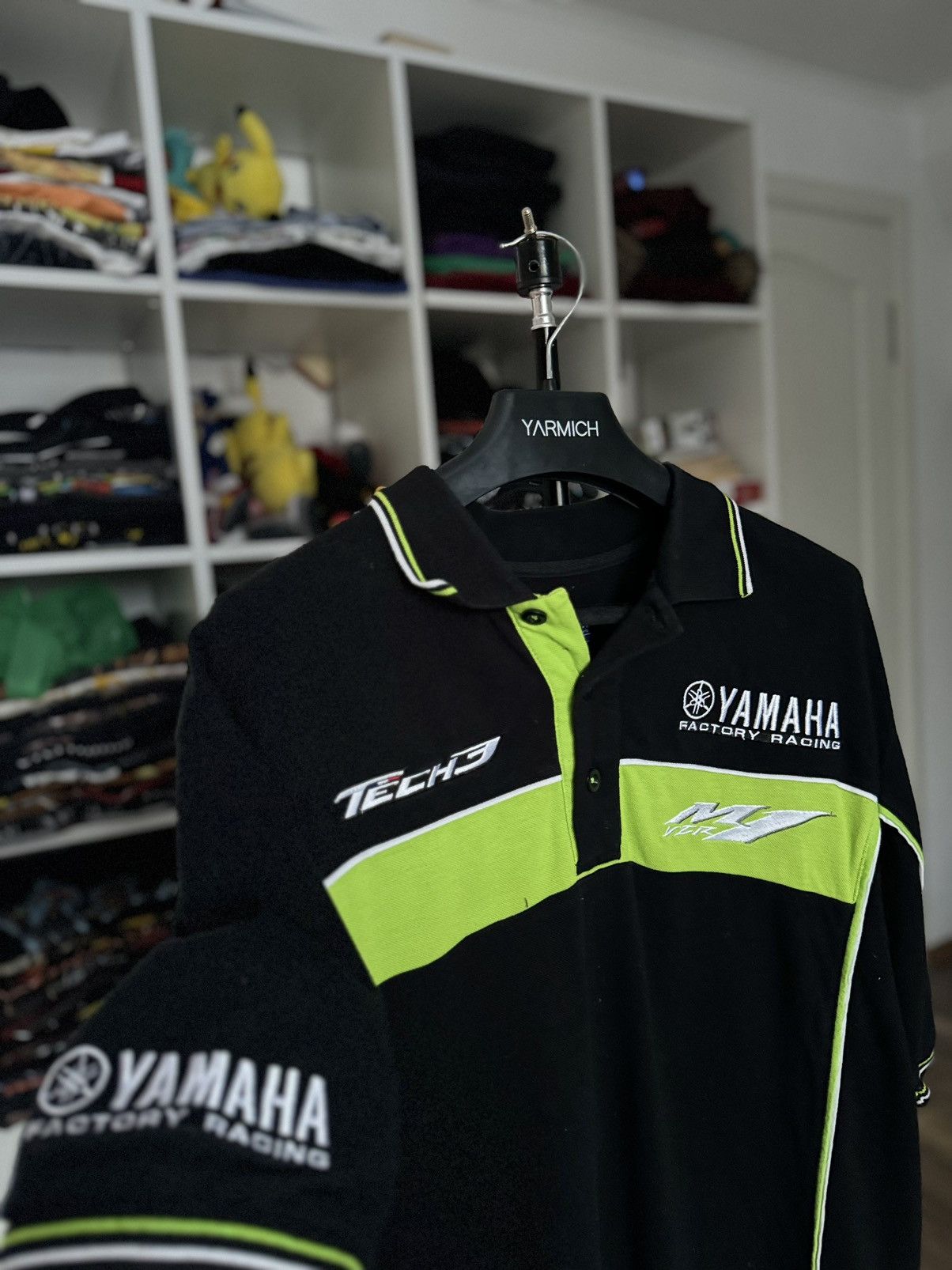 Vintage × Yamaha Vintage YMAHA Advertisement Racing Fan Polo Size US L / EU 52-54 / 3 - 6 Thumbnail
