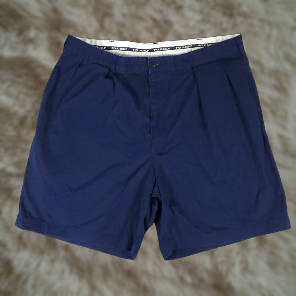 Ralph Lauren Ralph Lauren Chino Shorts Mens Size 38 Navy Blue Casual Pleated Size US 38 / EU 54 - 1 Thumbnail