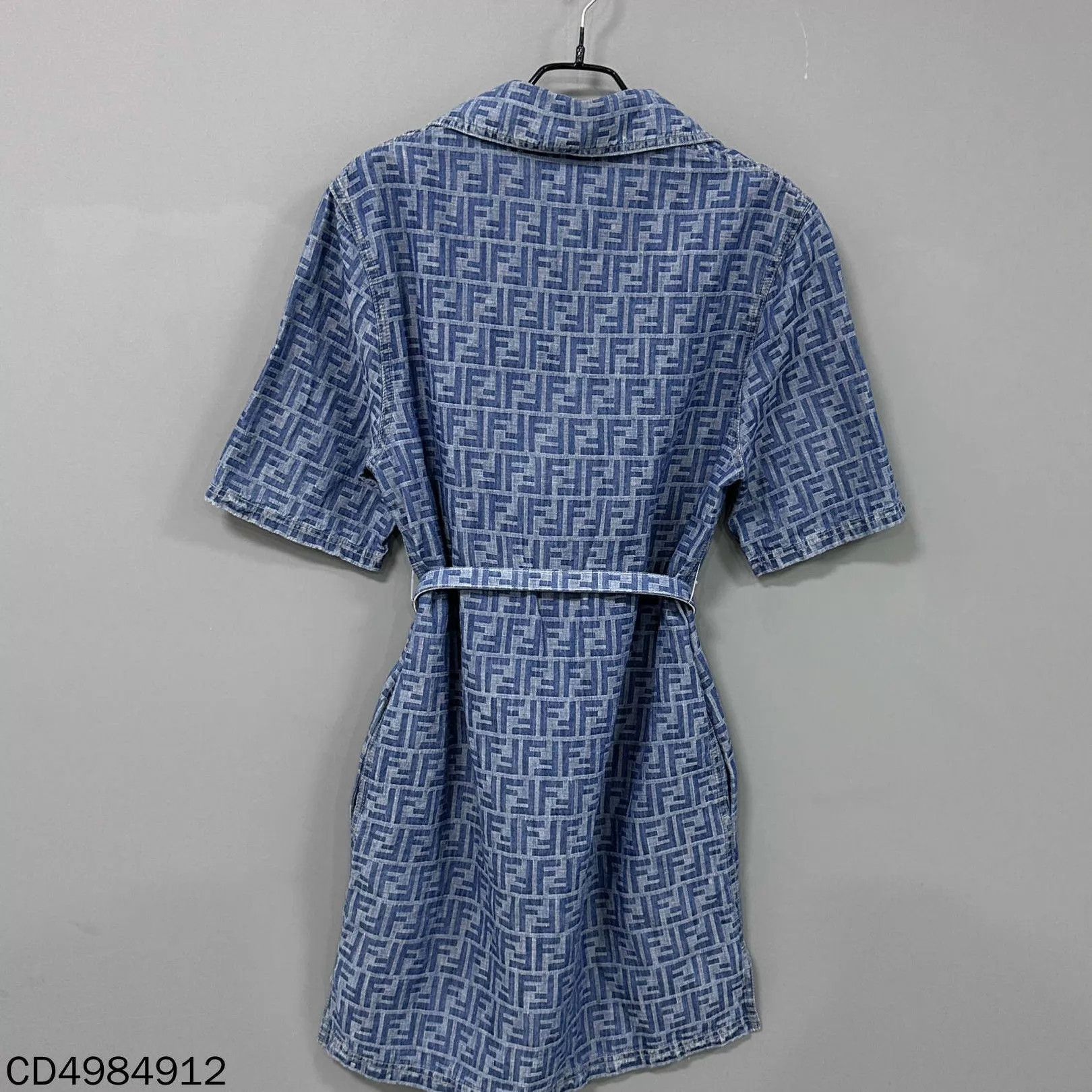 Fendi FENDI 25 New FF Monogram Denim Dress Women's 40 95 New Size S / US 4 / IT 40 - 3 Thumbnail