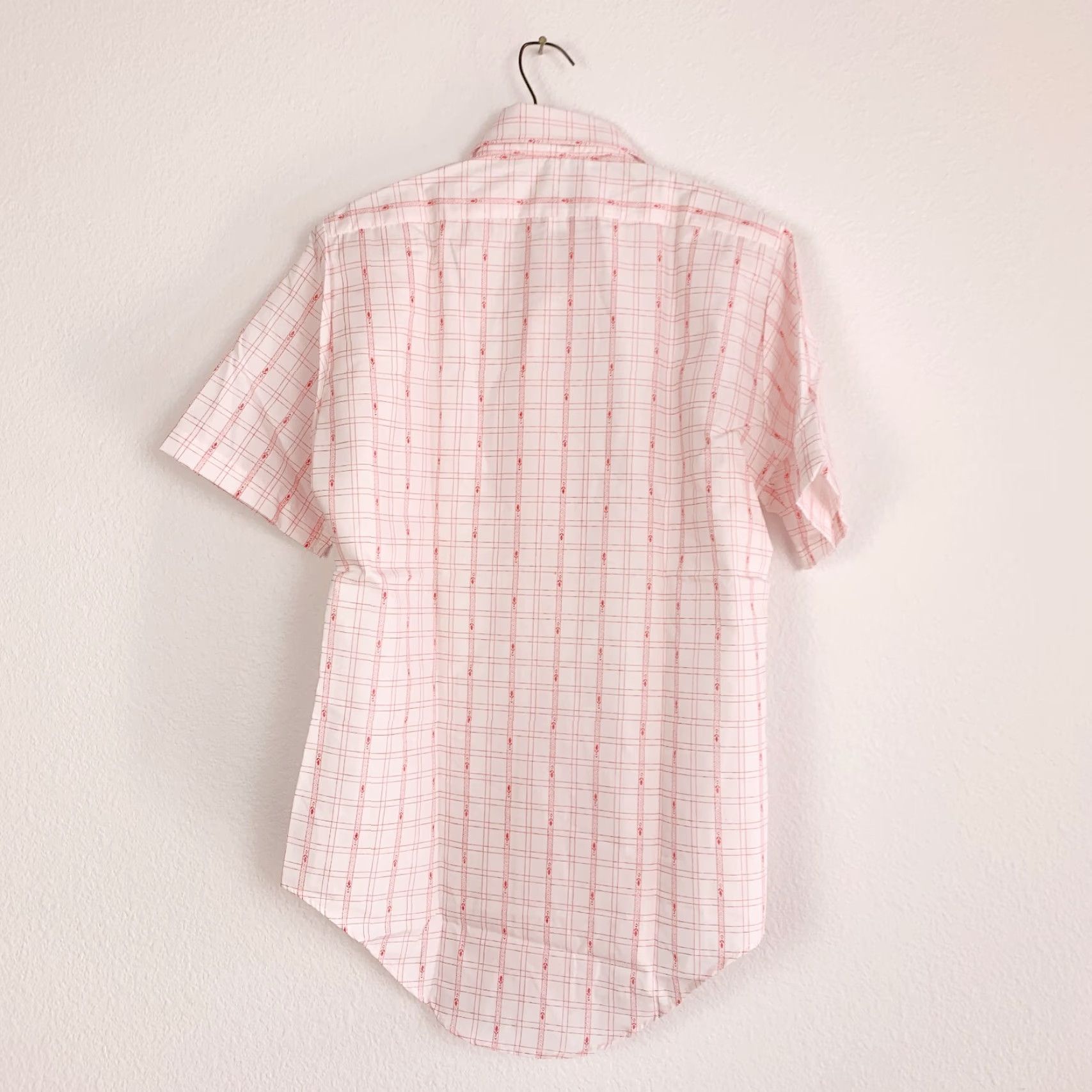 Arrow VINTAGE Arrow Kent Button-Up Shirt Adults 14.5 White Plaid 80/20 Dacron Cotton Burma Cotton Polyester Reg Mens Size US M / EU 48-50 / 2 - 5 Thumbnail