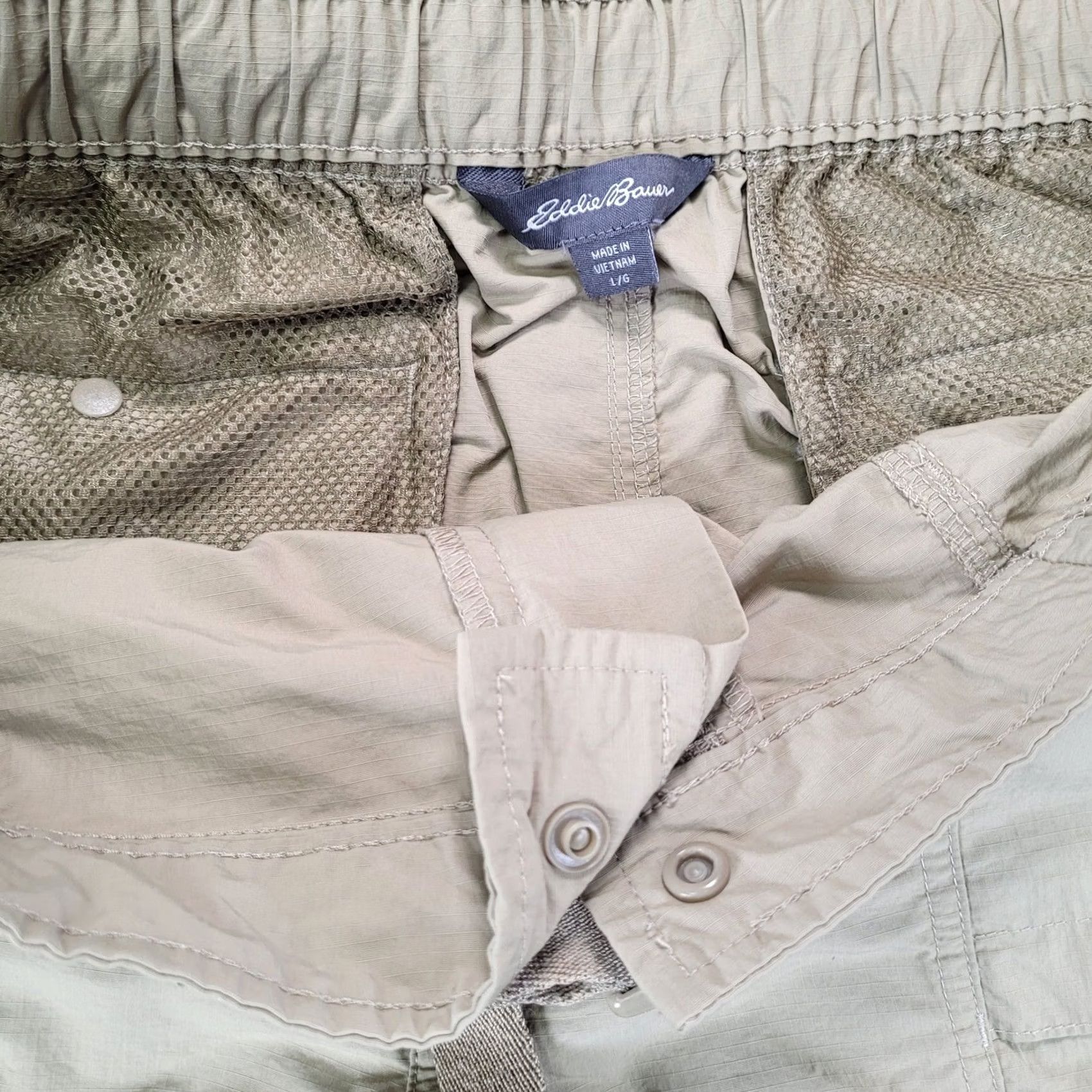 Eddie Bauer Eddie Bauer Mens Cargo Shorts L Khaki Outdoor Utility Belted Size US 36 / EU 52 - 5 Thumbnail