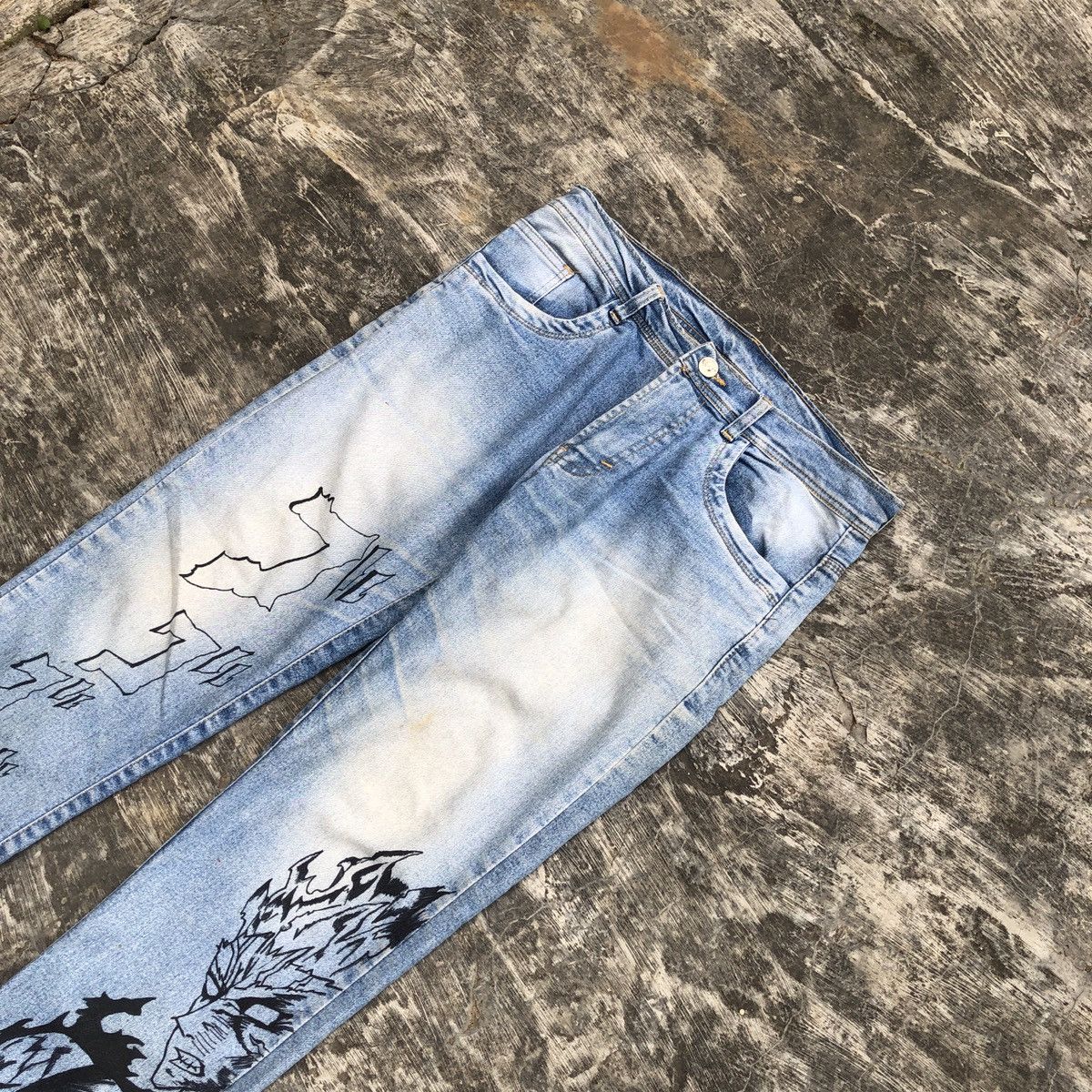Other jeans custom haindpainted Garou one puch man Size US 32 / EU 48 - 3 Thumbnail