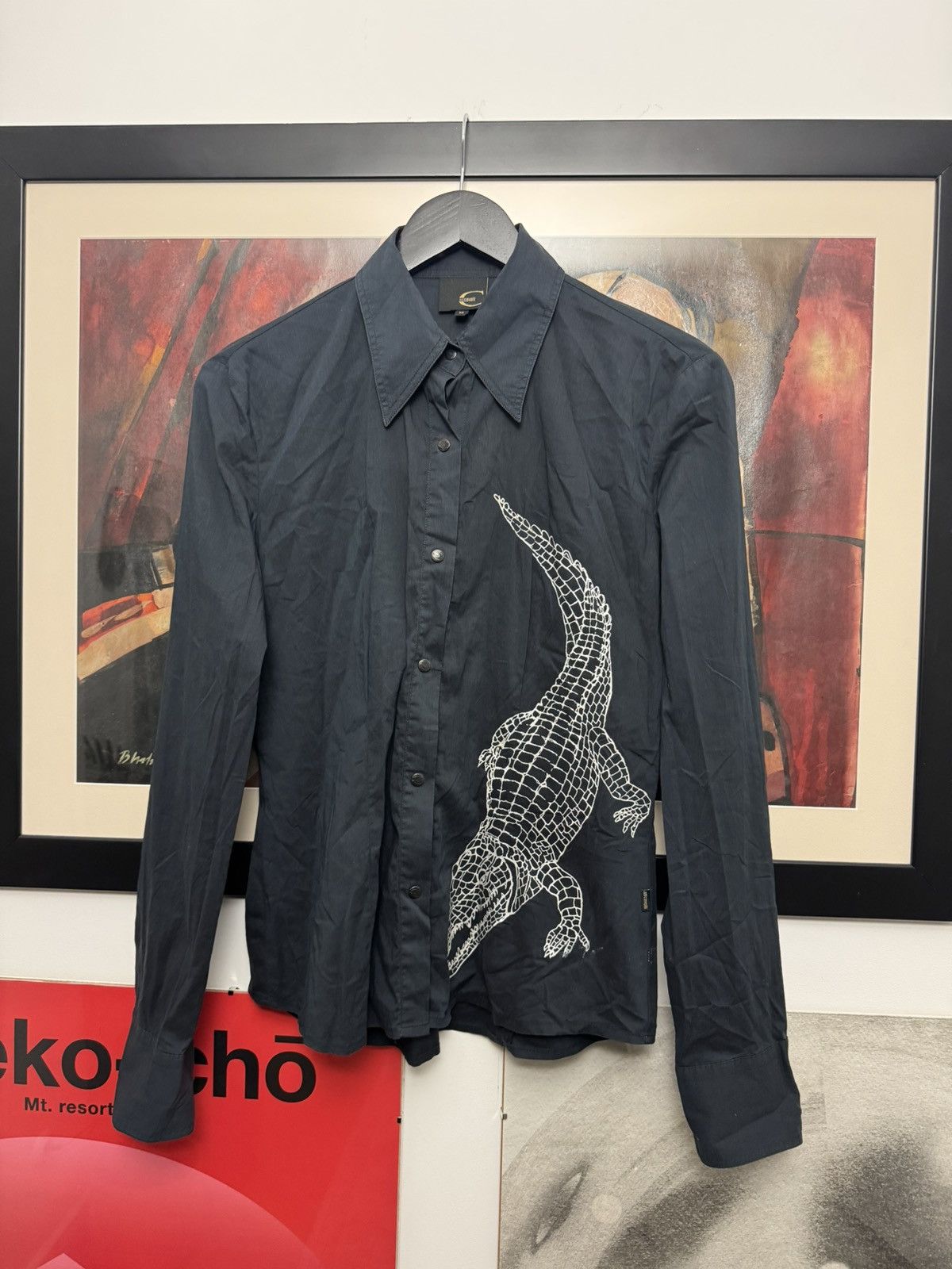Just Cavalli Just Cavalli Vintage Y2k Button Up Shirt Crocodile Roberto Size M / US 6-8 / IT 42-44 - 1 Thumbnail
