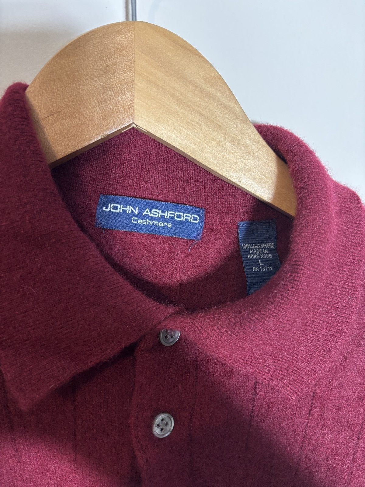 John Ashford Vtg John Ashford Rugby Polo Sweater Cashmere Large Preppy Size US L / EU 52-54 / 3 - 2 Thumbnail