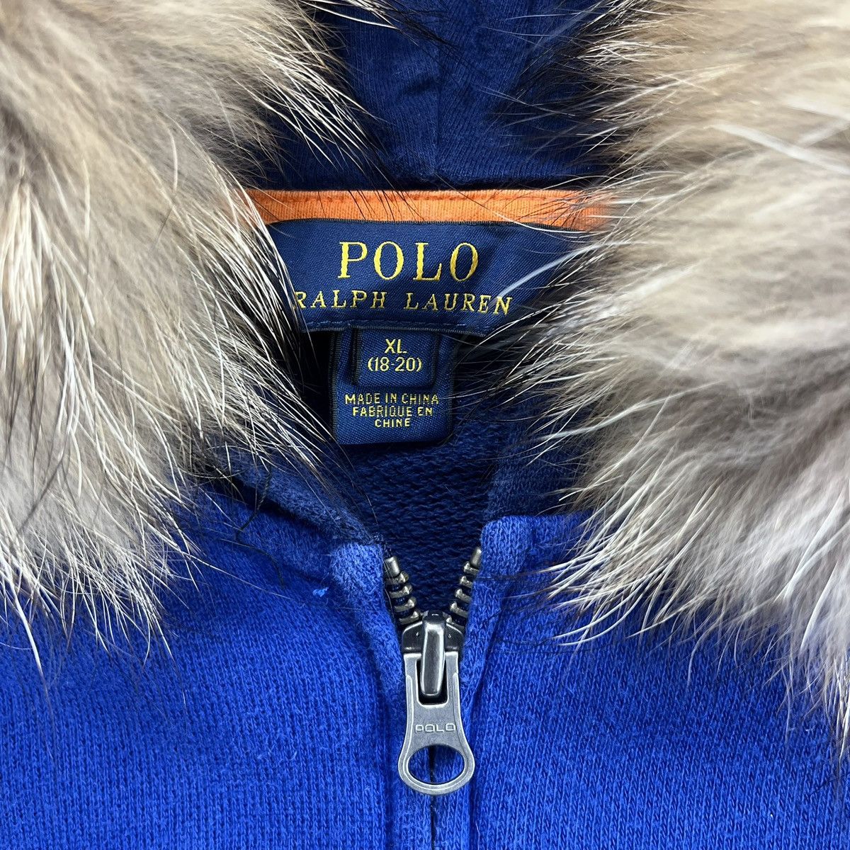 Polo Ralph Lauren Vintage Polo Raplh Lauren 3tone Lgb Style Zip Fur Hoodie Size US XL / EU 56 / 4 - 6 Thumbnail
