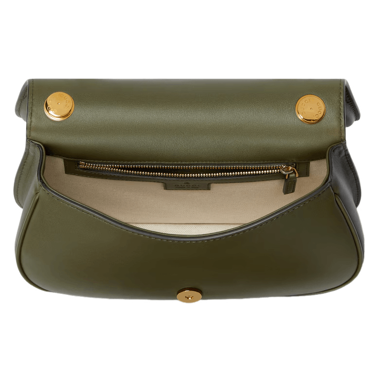 Gucci GUCCI Blondie Medium Forest Green Leather Top Handle Bag Size ONE SIZE - 4 Thumbnail