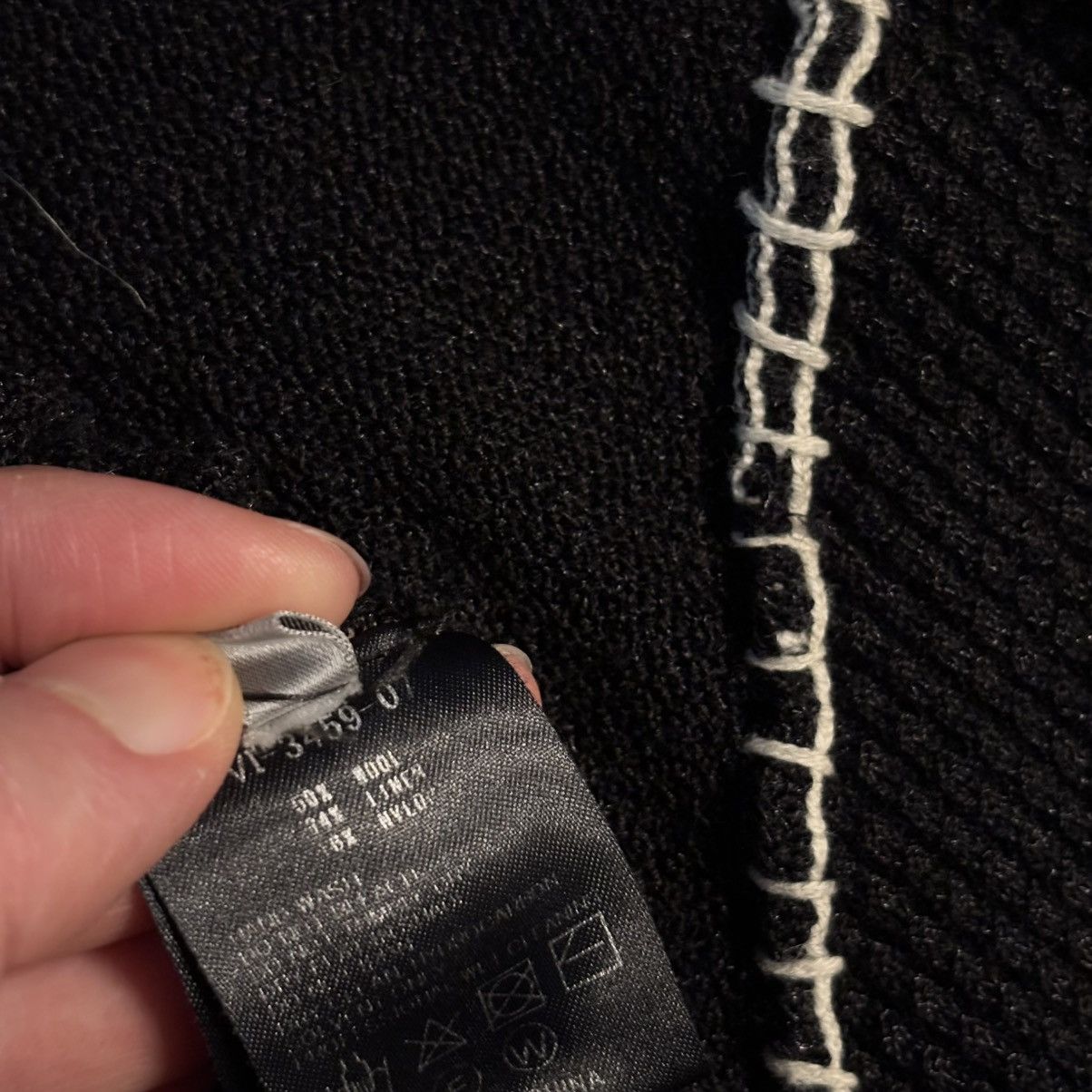 The Viridi-anne SS22 Wool Linen Thread Hand Stitch Knit Sweater Size US L / EU 52-54 / 3 - 3 Thumbnail