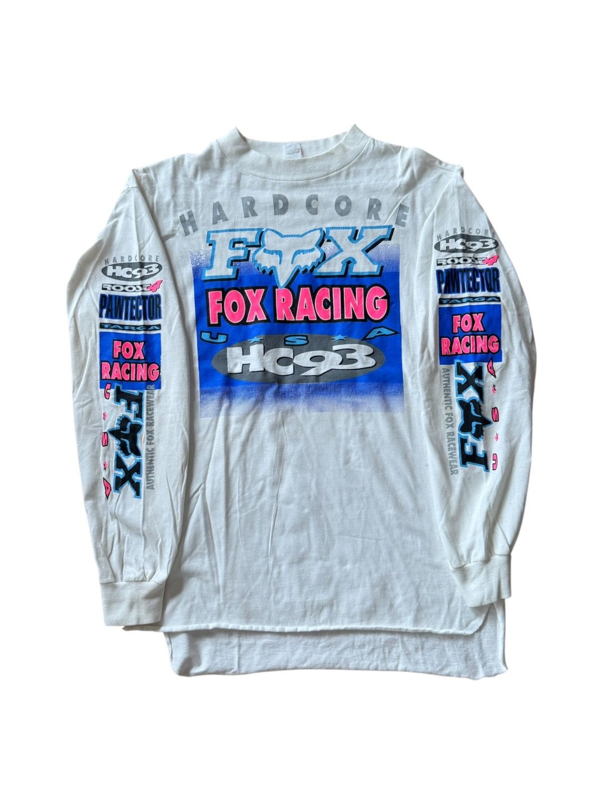 Fox Racing *RARE* 1993 90s VINTAGE HARDCORE FOX RACING SPORT JERSEY Size US L / EU 52-54 / 3 - 7 Thumbnail
