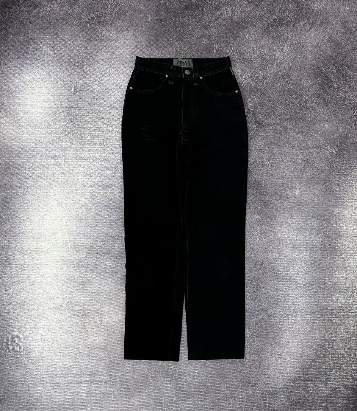 Versace Jeans Couture Vintage Versace Jeans Couture Women’s Medusa Velour Pants Size 26" / US 2 / IT 38 - 1 Thumbnail