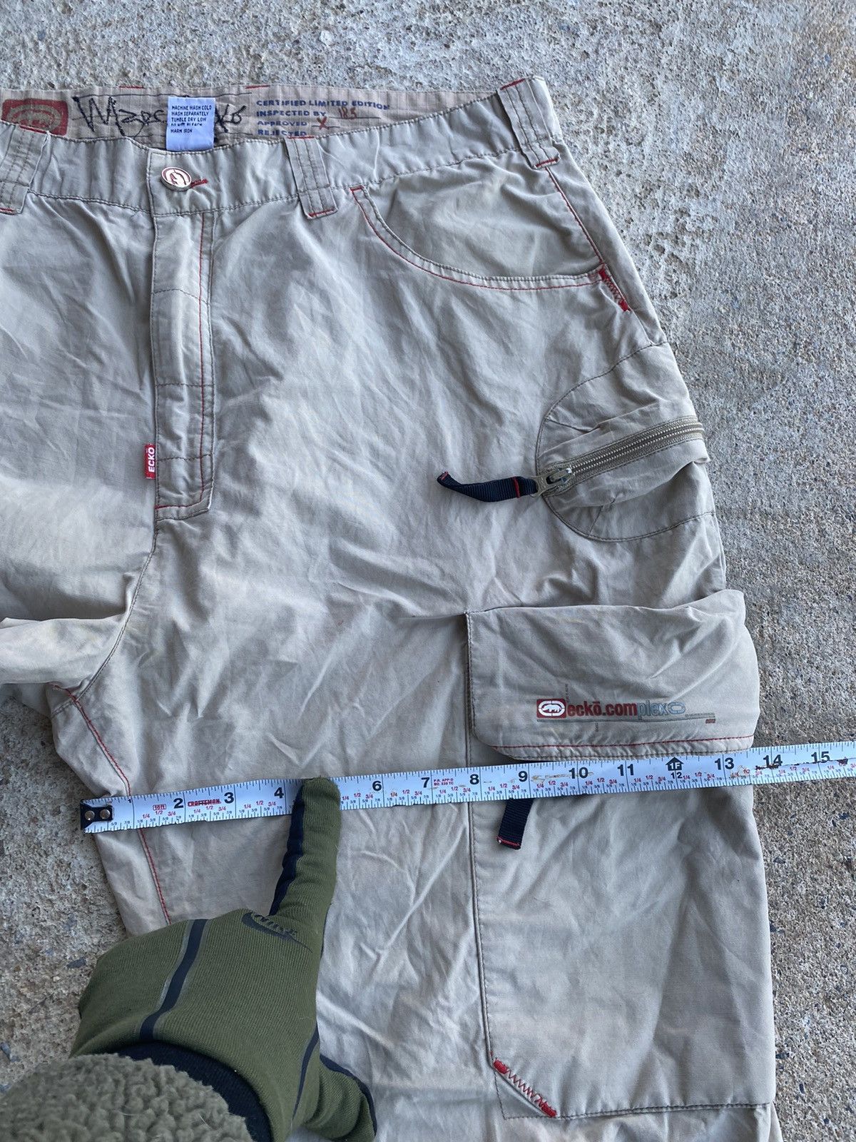 Ecko Unltd. × JNCO × Vintage Vintage Y2K Ecko Baggy Cargo Jnco Style Pants Size US 36 / EU 52 - 13 Thumbnail