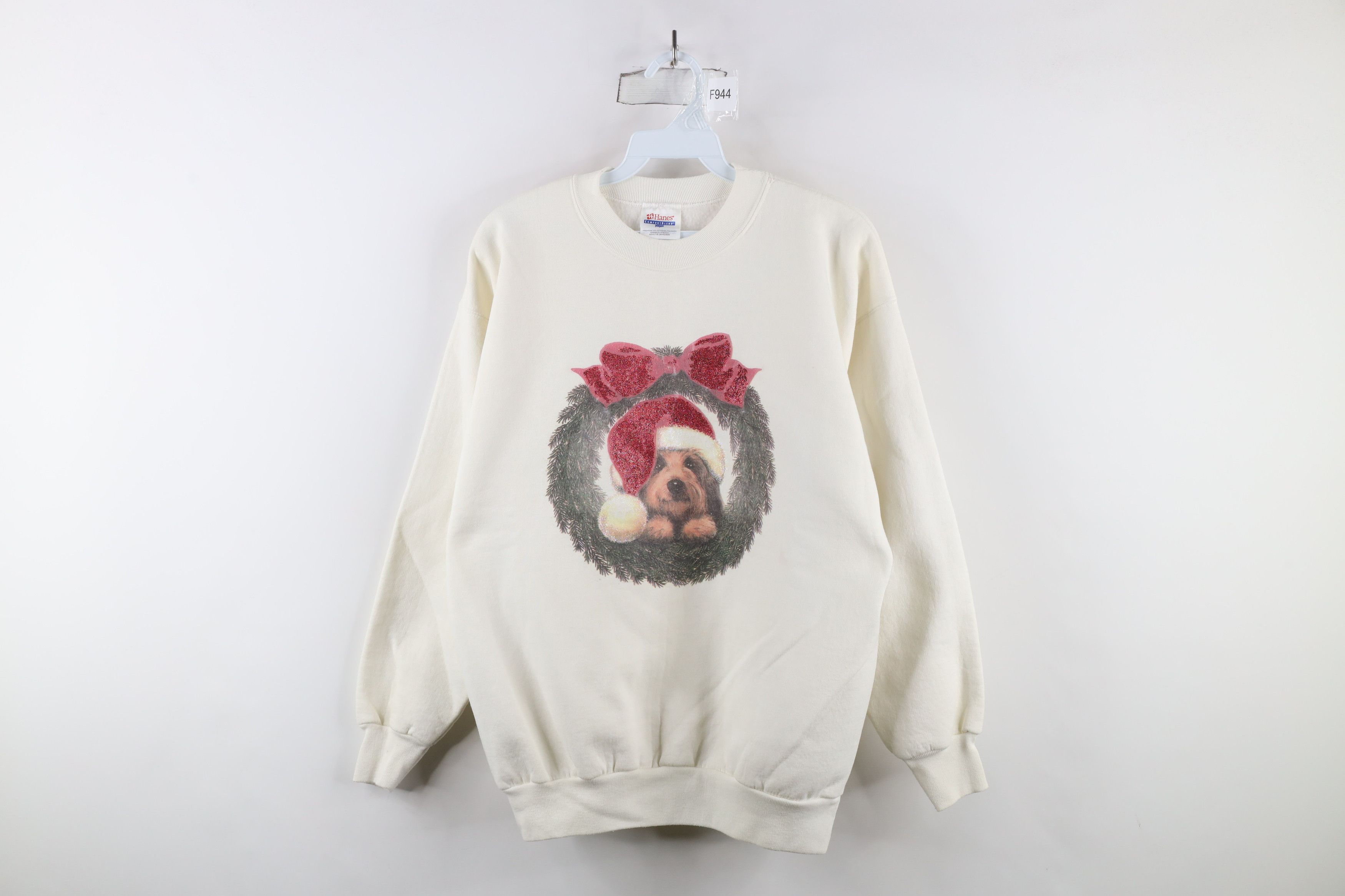 Vintage Vintage 90s Streetwear Dog Christmas Crewneck Sweatshirt Size M / US 6-8 / IT 42-44 - 1 Thumbnail