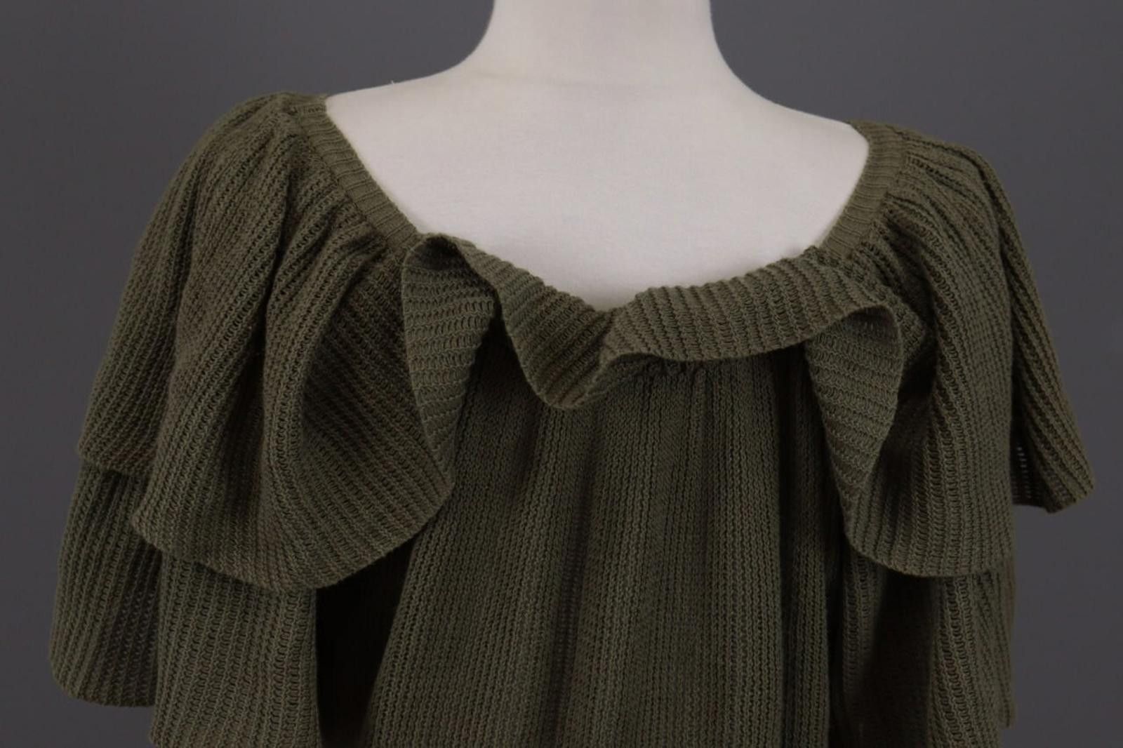 Kenzo Kenzo Paris Khaki Wafle Knit Relaxed Pullover Top Size M Size M / US 6-8 / IT 42-44 - 12 Thumbnail
