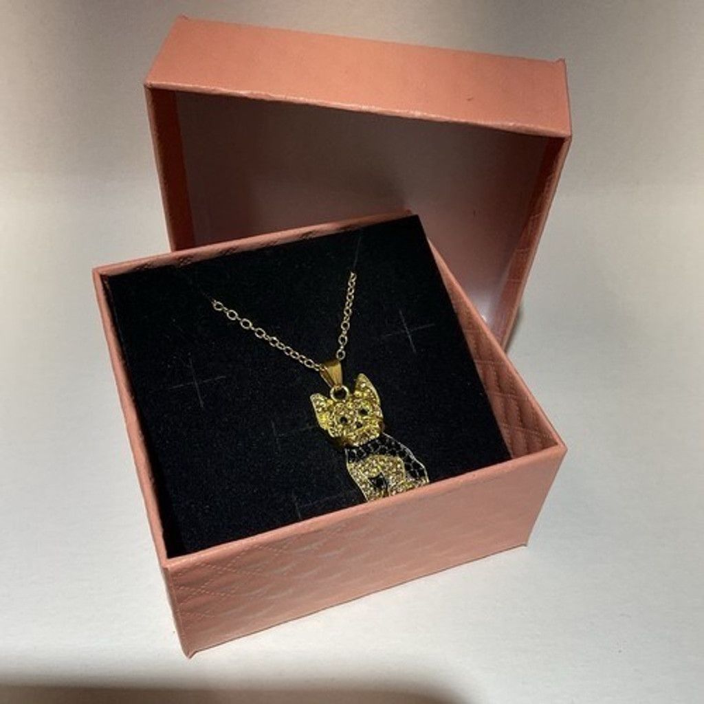 The Unbranded Brand NWT Gold Tone Necklace Yorkie Charm Pet Puppy Jewelry Gift Size ONE SIZE - 10 Thumbnail