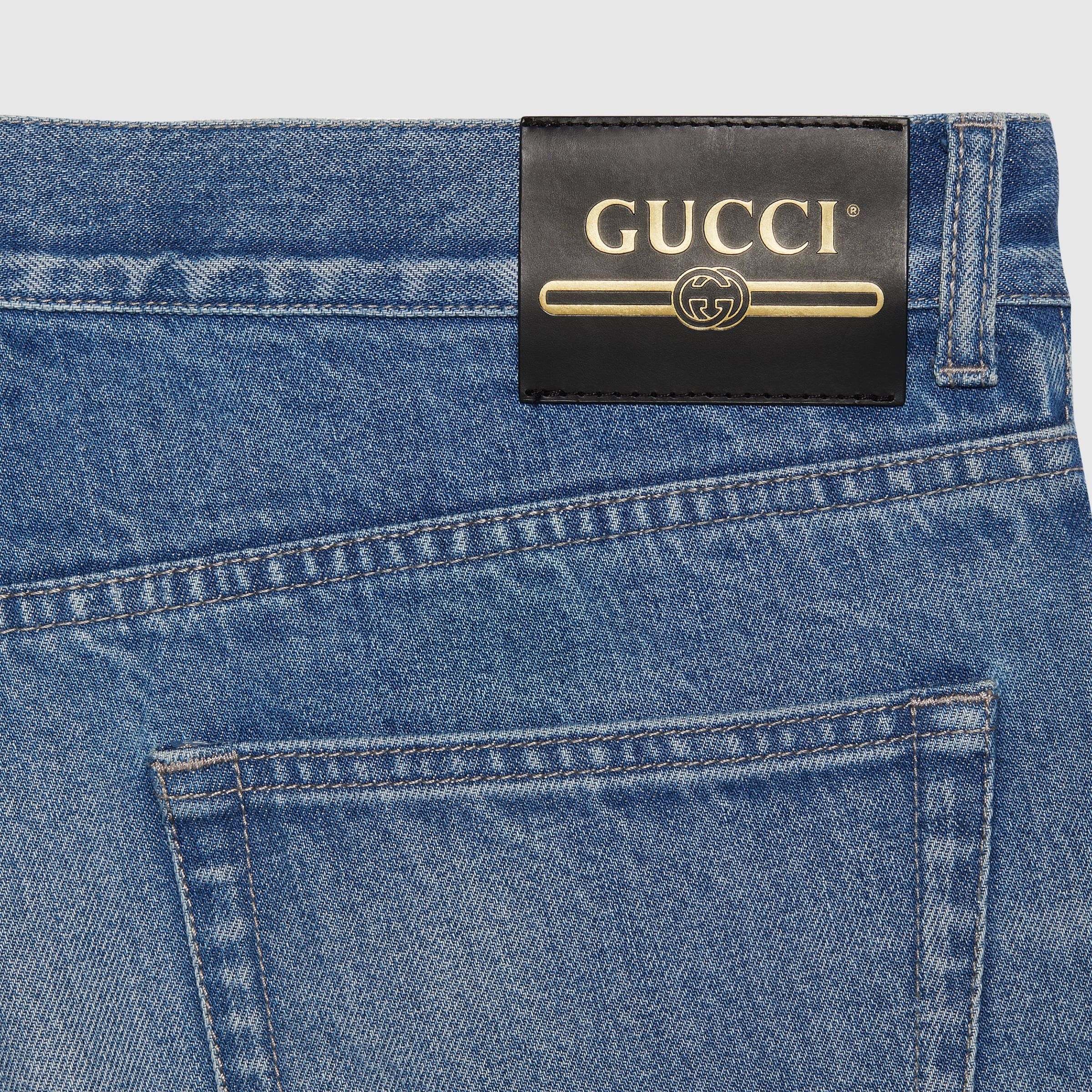 Gucci 32 - Gucci Washed Organic Denim Pant with Koala Patch Jeans Size US 32 / EU 48 - 6 Thumbnail