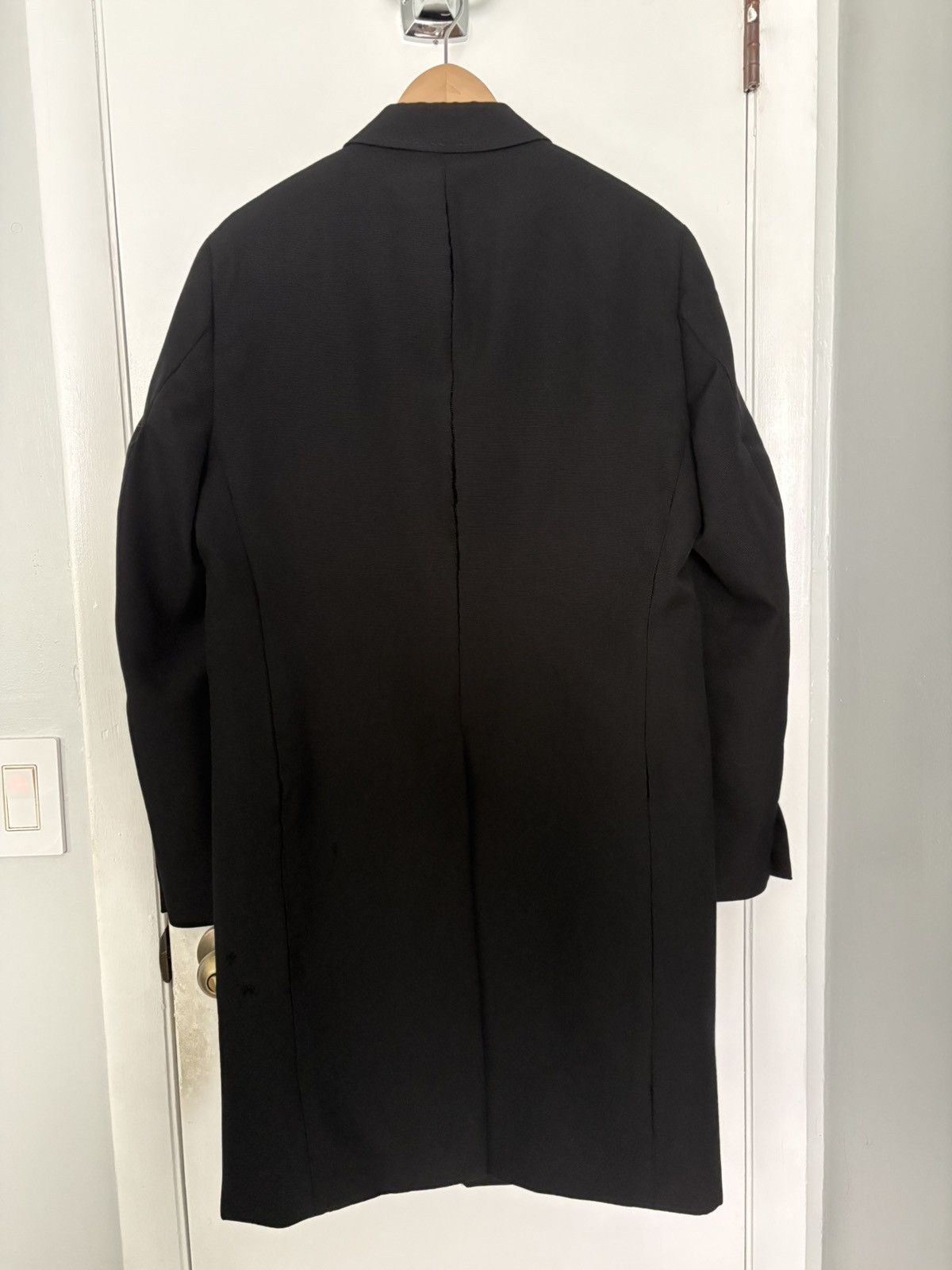 Kenzo Kenzo Black Wool Overcoat (Distressed/Damaged - SEE PHOTOS) Size US S / EU 44-46 / 1 - 2 Thumbnail