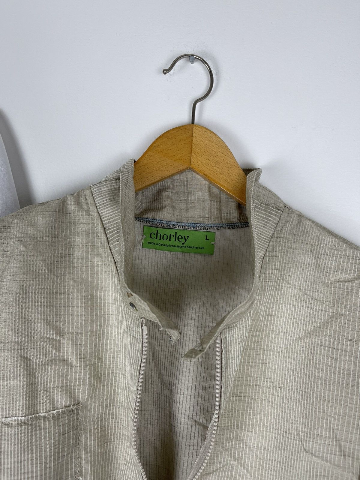 Chorley Oversized pin stripe herrington bomber jacket shell buttons Size US L / EU 52-54 / 3 - 5 Thumbnail