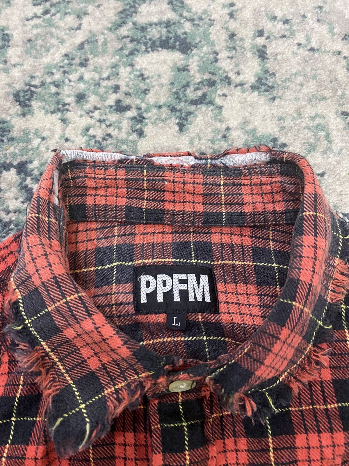 PPFM PPFM Distressed Design Flannel Button Up Shirt Size US L / EU 52-54 / 3 - 5 Thumbnail