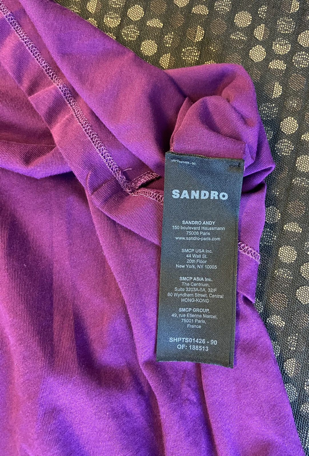 Sandro Sandro purple T shirt Size US M / EU 48-50 / 2 - 5 Thumbnail