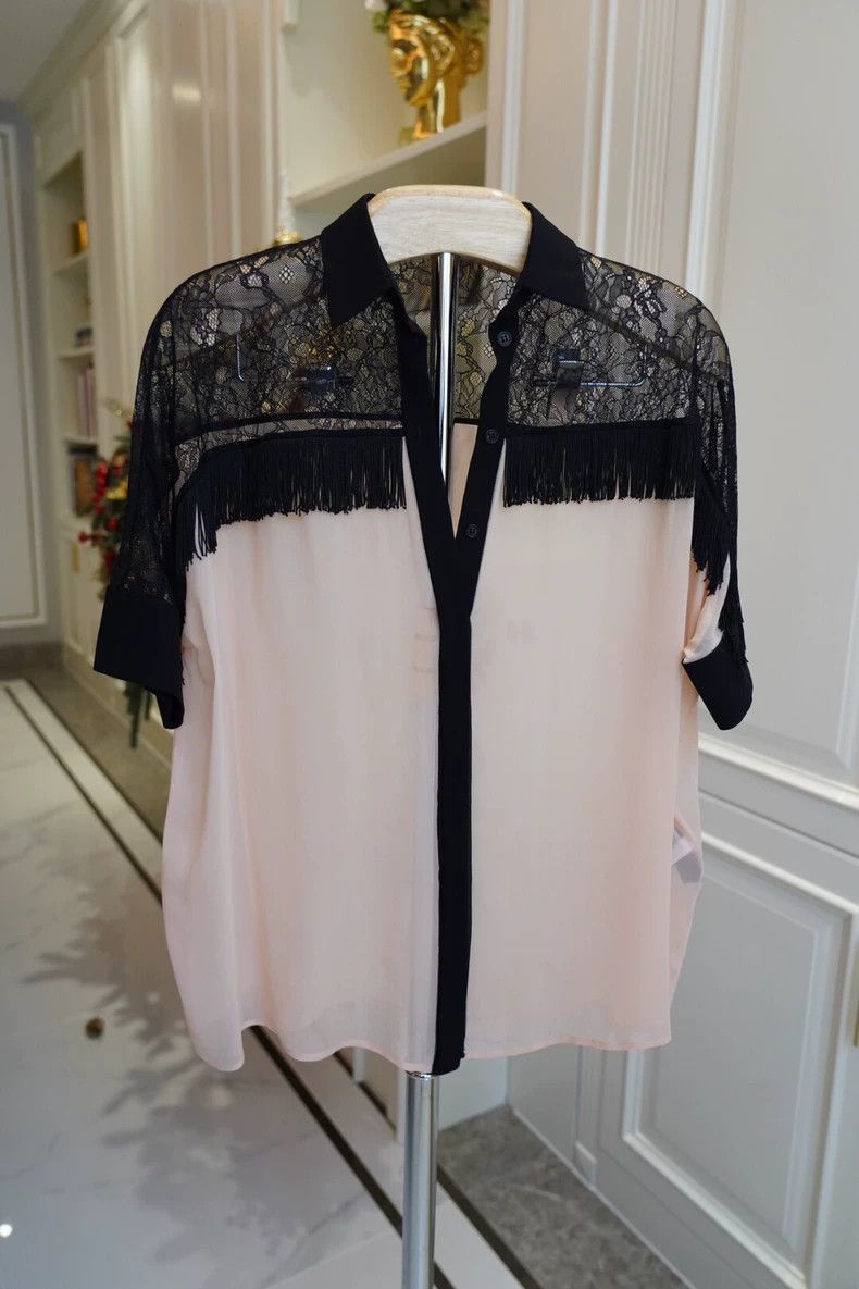 Versace Black lace panels