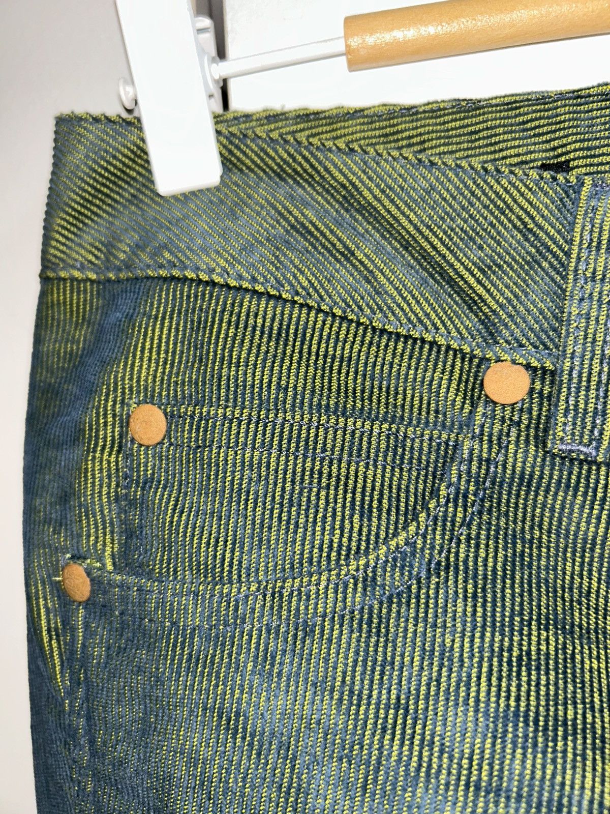 Jean Paul Gaultier JPG Jeans by Gaultier Two Tone Corduroy Ribbed Bootcut Size US 30 / EU 46 - 17 Thumbnail