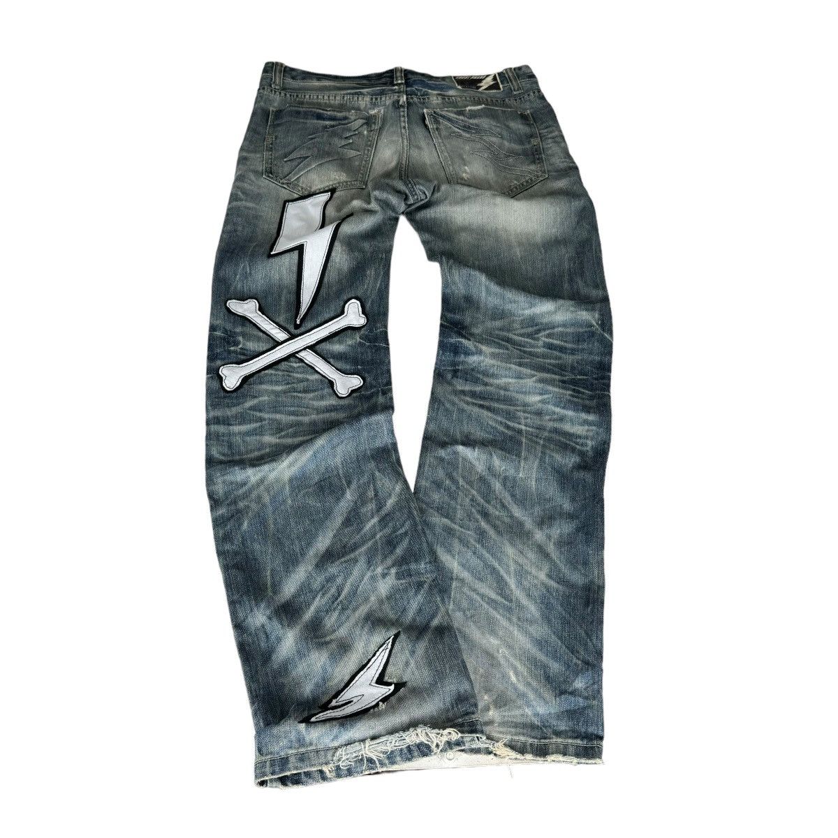 Japanese Brand ☀️GHOST BRAND TECHNICAL SKULL DENIM PANTS Size US 34 / EU 50 - 8 Thumbnail