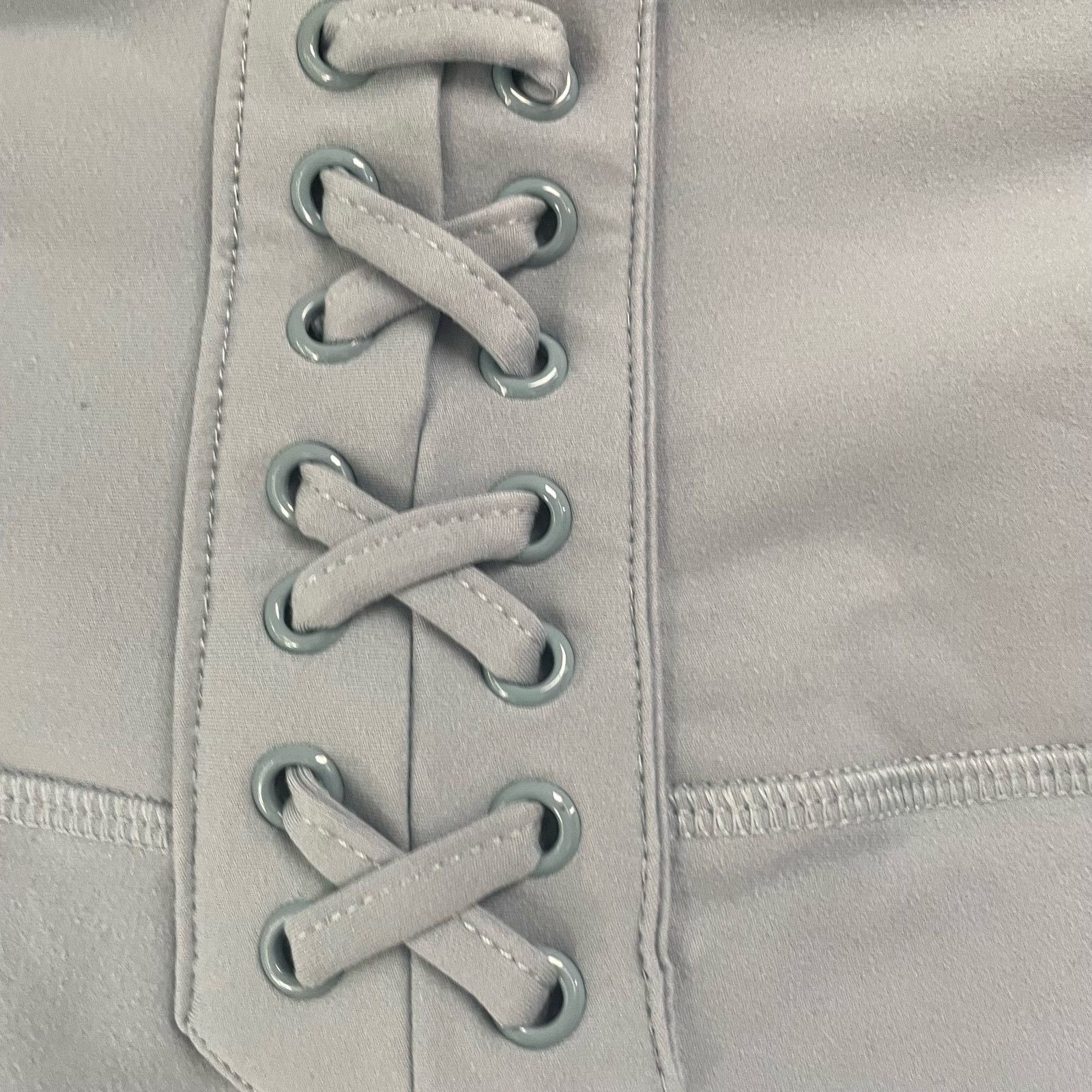 WeWoreWhat WeWoreWhat Dusty Blue Lace Up Biker Shorts Sz Large Revolve Size 32" / US 10 / IT 46 - 4 Thumbnail