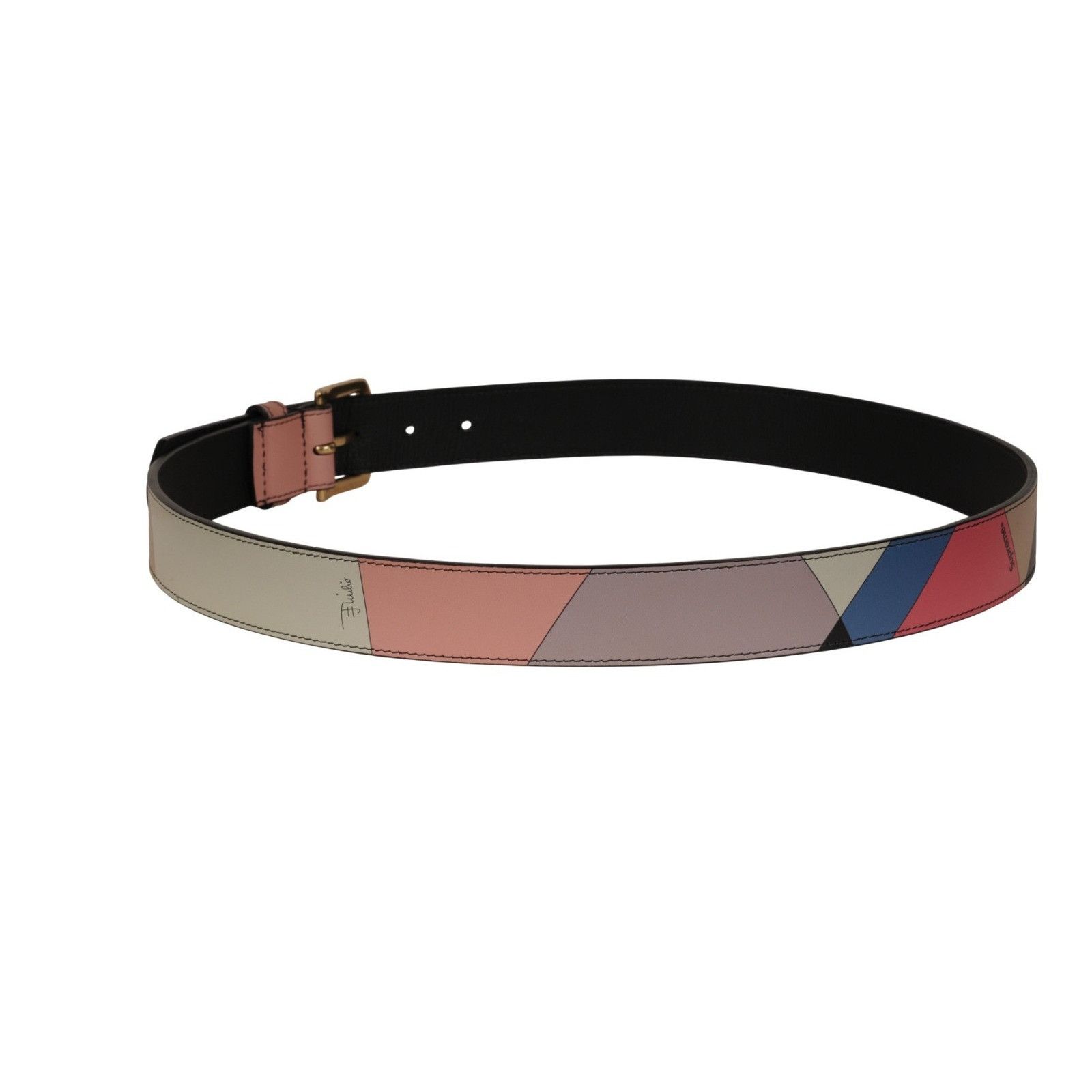Supreme Emilio Pucci Supreme Logo Leather Belt Dusty Pink Blue Tan Size ONE SIZE - 10 Thumbnail