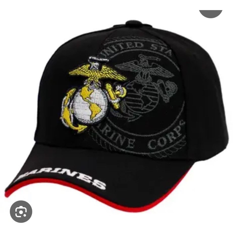 Other U.S. Marine Corps Black & Red Embroidered Hat Size ONE SIZE - 1 Thumbnail