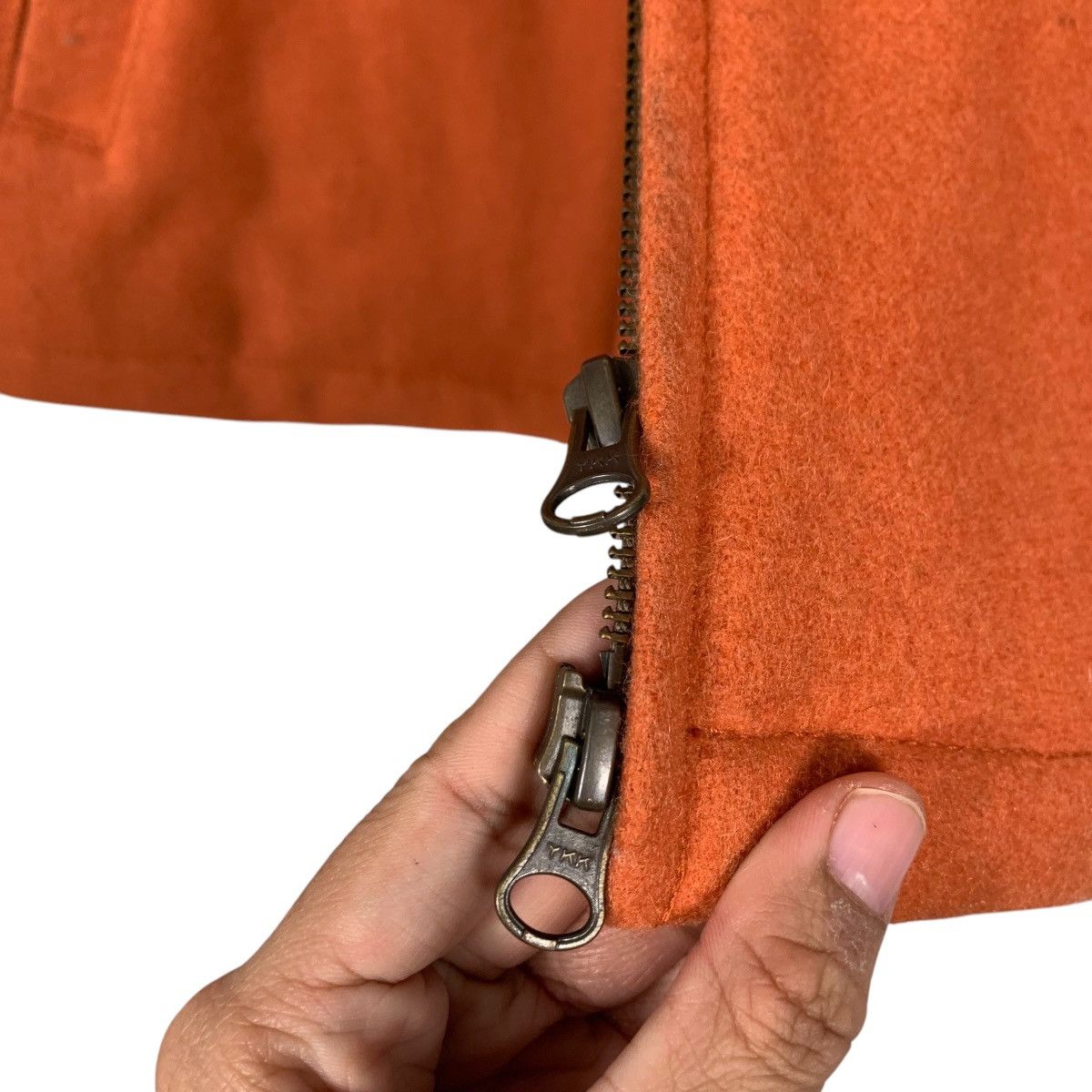 Japanese Brand SIMPLICITE PLUS Orange Wool Casual Jacket #2306-C103 Size US S / EU 44-46 / 1 - 14 Thumbnail