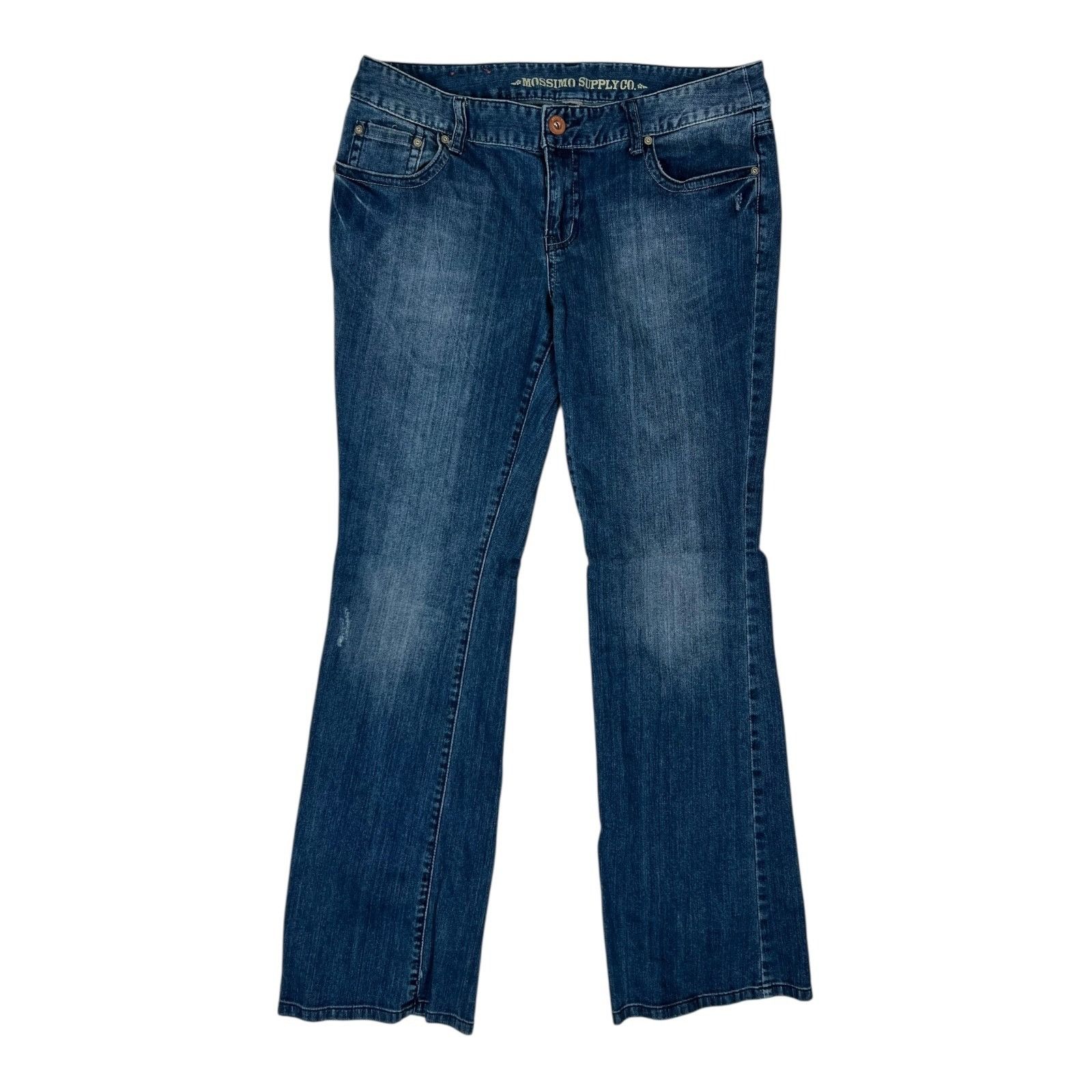 Mossimo Vintage Mossimo Supply Co Women's Denim Jeans Mid Rise Flare Size 34" / US 12 / IT 48 - 1 Thumbnail