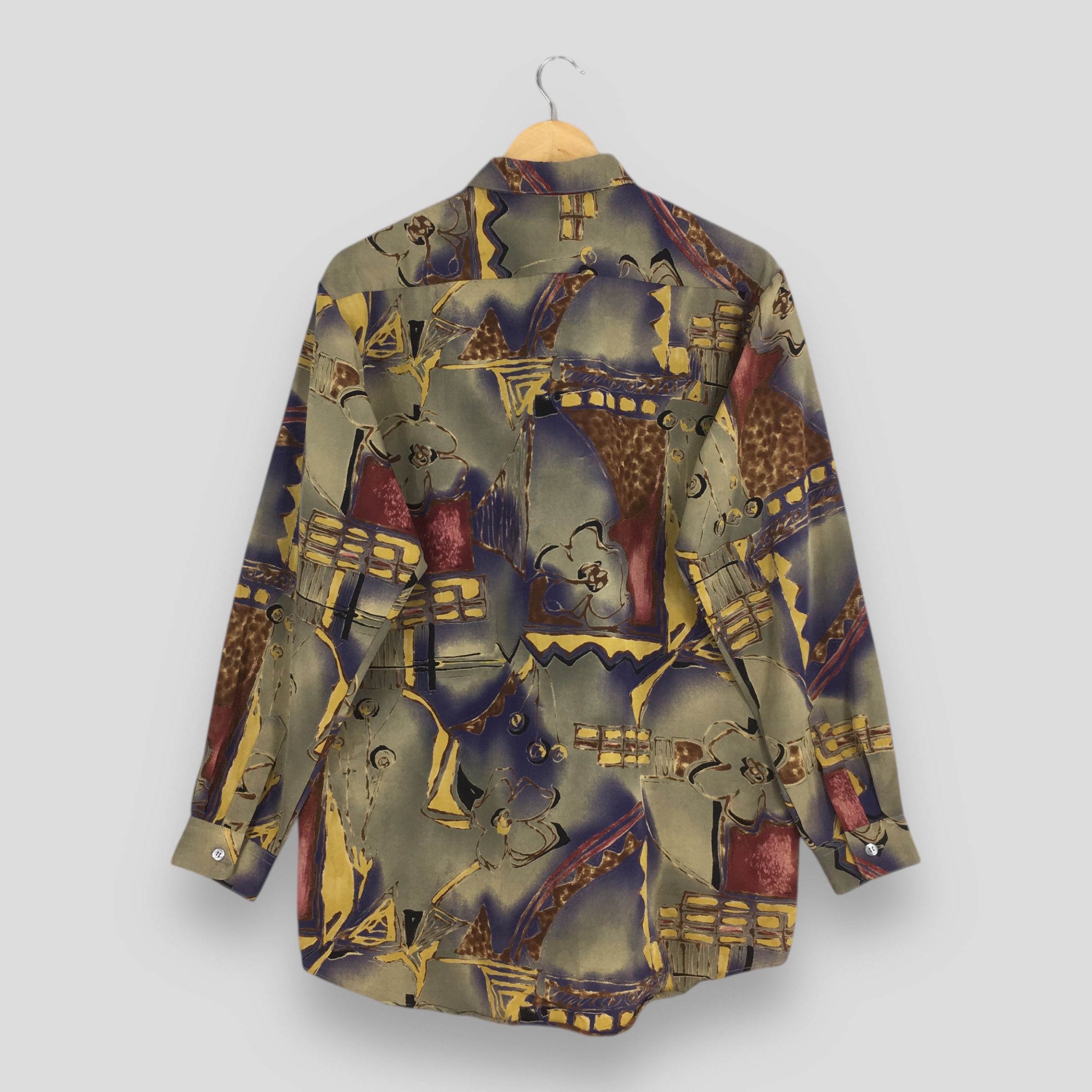Vintage Vintage Psychedelic Men Casual Oxfords Shirt Large Size US L / EU 52-54 / 3 - 7 Thumbnail