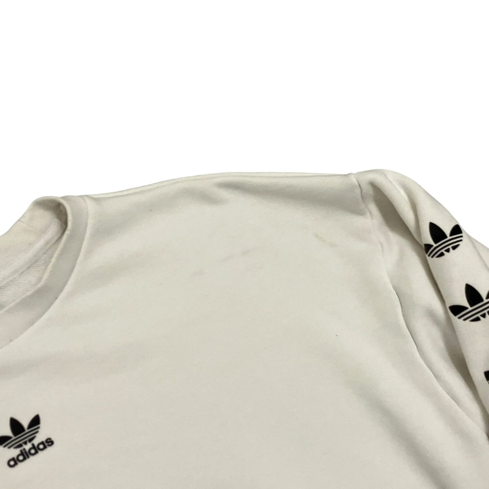 Adidas Adidas Originals Sweatshirt Womens Size 8 White Logo Crew Neck Pullover Size M / US 6-8 / IT 42-44 - 2 Thumbnail
