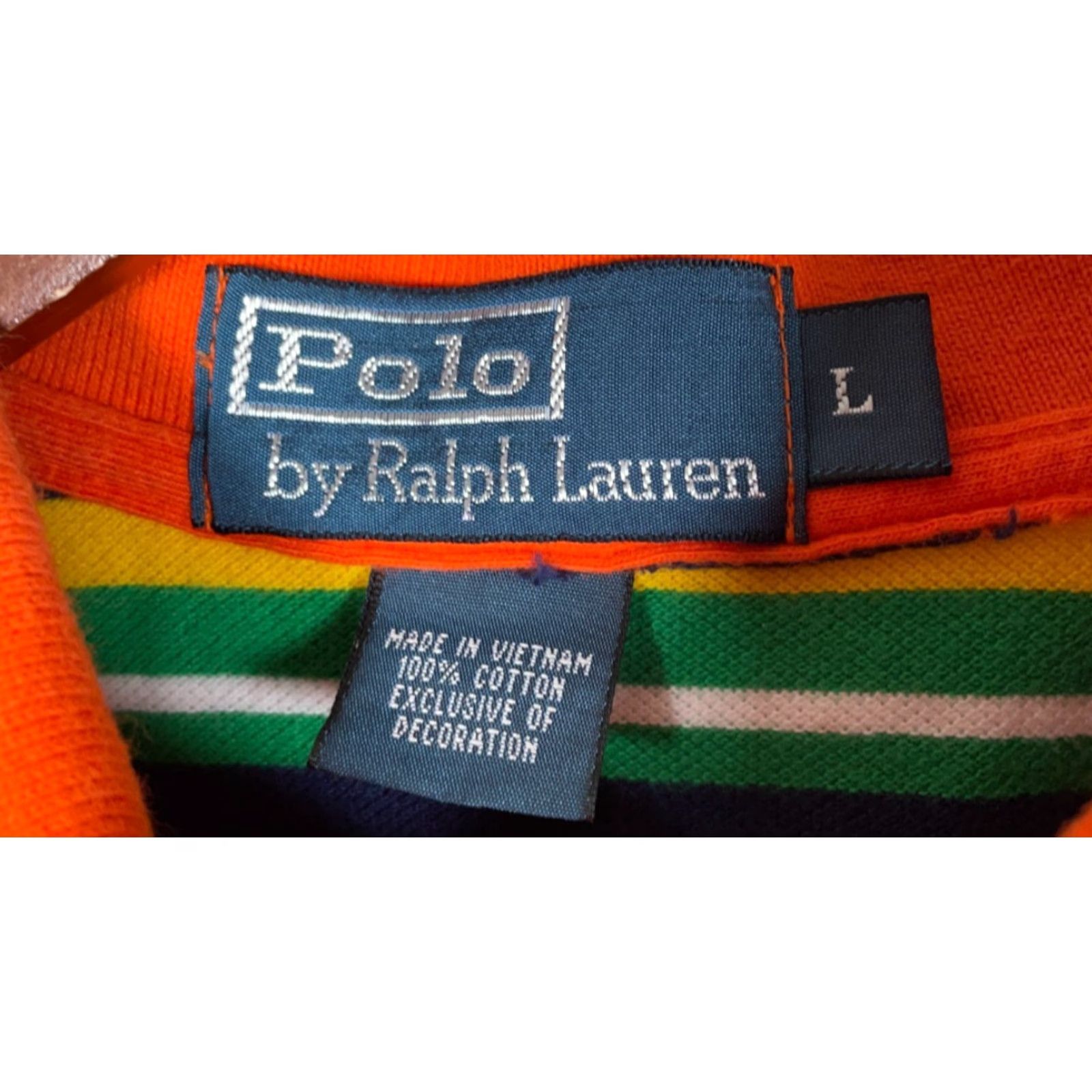 Polo Ralph Lauren Polo Ralph Lauren Polo Shirt Men Large Orange Yellow Stripe Pique Cotton Polo Shirt Mens Large Orange Yellow Stripe Polo Ralph Lauren Size US L / EU 52-54 / 3 - 3 Thumbnail