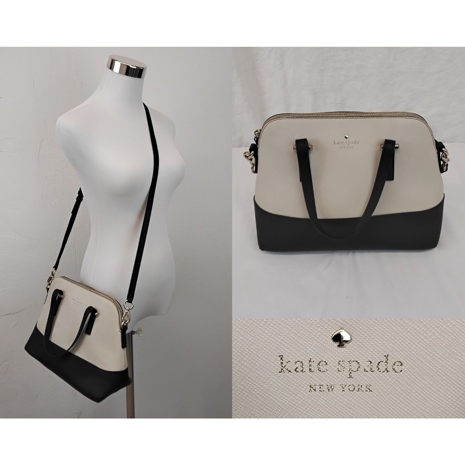 Kate Spade Kate Spade Convertible Satchel Handbag Purse Black/White Size ONE SIZE - 1 Thumbnail