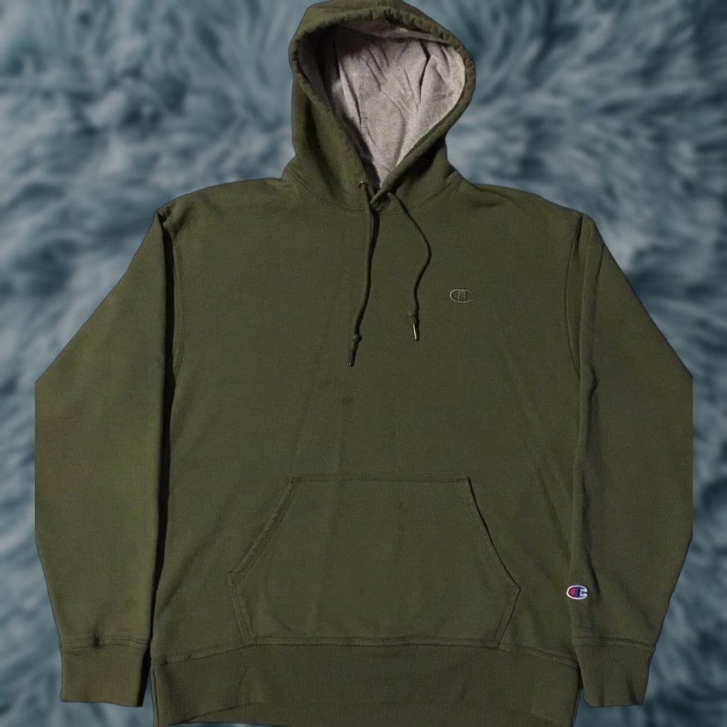 Champion Vtg Champion Hoodie L Green Distressed Faded Basic 90s School Surf Skate Track & Field Grunge USA Baseball Football Retro Punk Baroque? Size US L / EU 52-54 / 3 - 1 Thumbnail