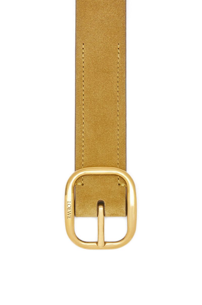 Loewe o1in1g0426 Size: 3.5 cm / Rounded Soft Belt in Suede Gold Size ONE SIZE - 3 Thumbnail