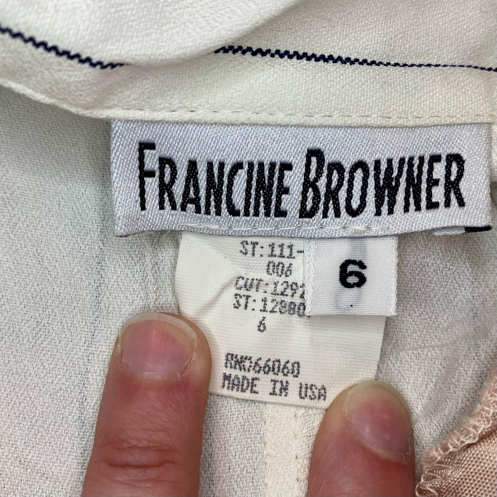 Other Francine Browner Vintage White Oversized Blazer Womens 6 Size M / US 6-8 / IT 42-44 - 12 Thumbnail