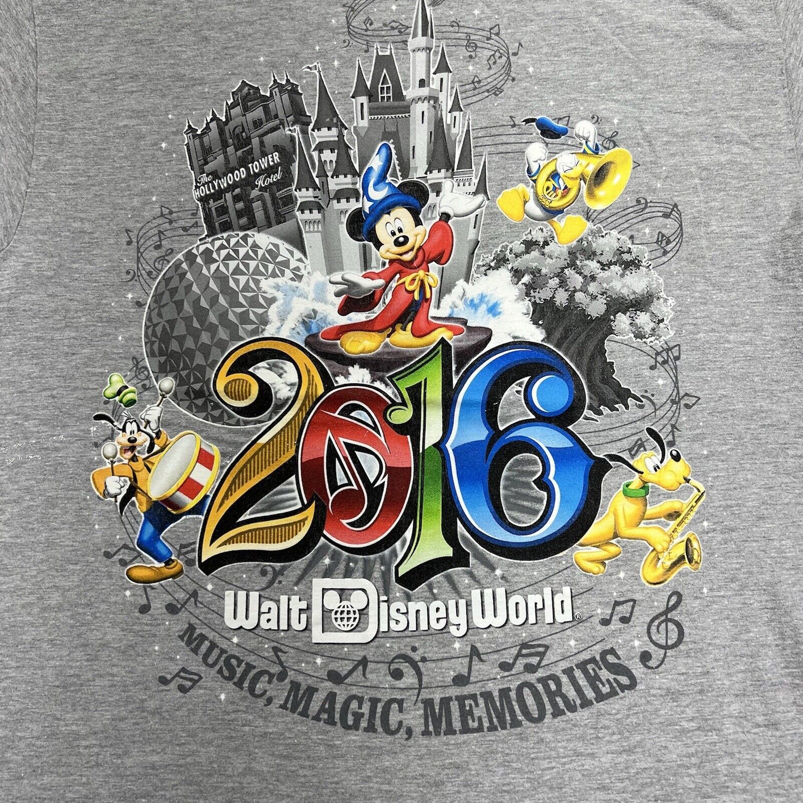 Disney Disney World Medium 2016 Music Magic Graphic T Shirt Size US M / EU 48-50 / 2 - 2 Thumbnail